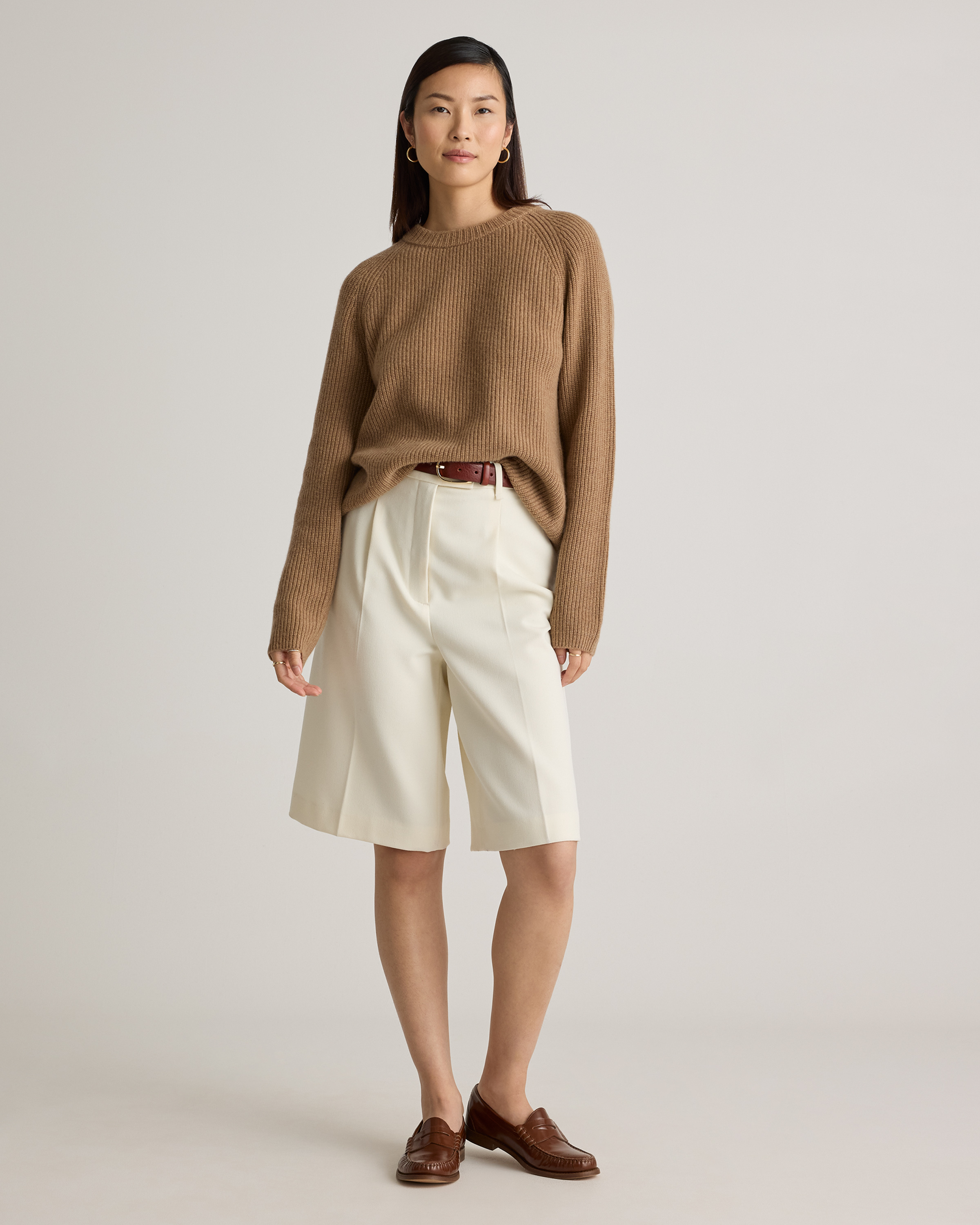 Mongolian Cashmere Fisherman Crewneck Sweater — Image 61