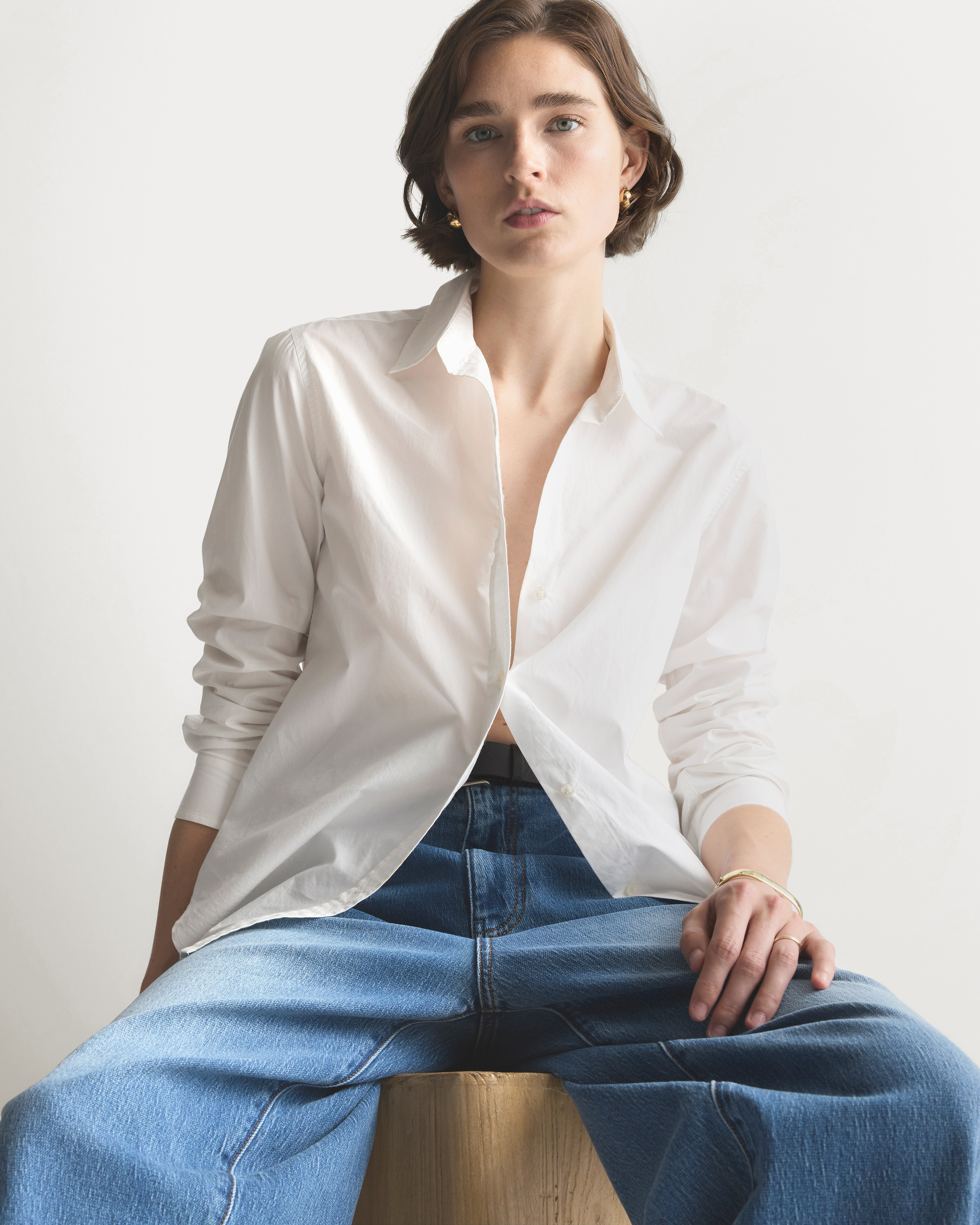 100% Organic Cotton Poplin Long Sleeve Shirt — Image 12