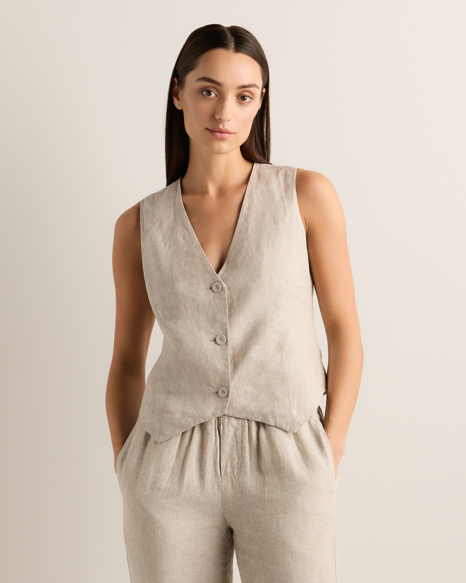 100% European Linen Vest — Image 21