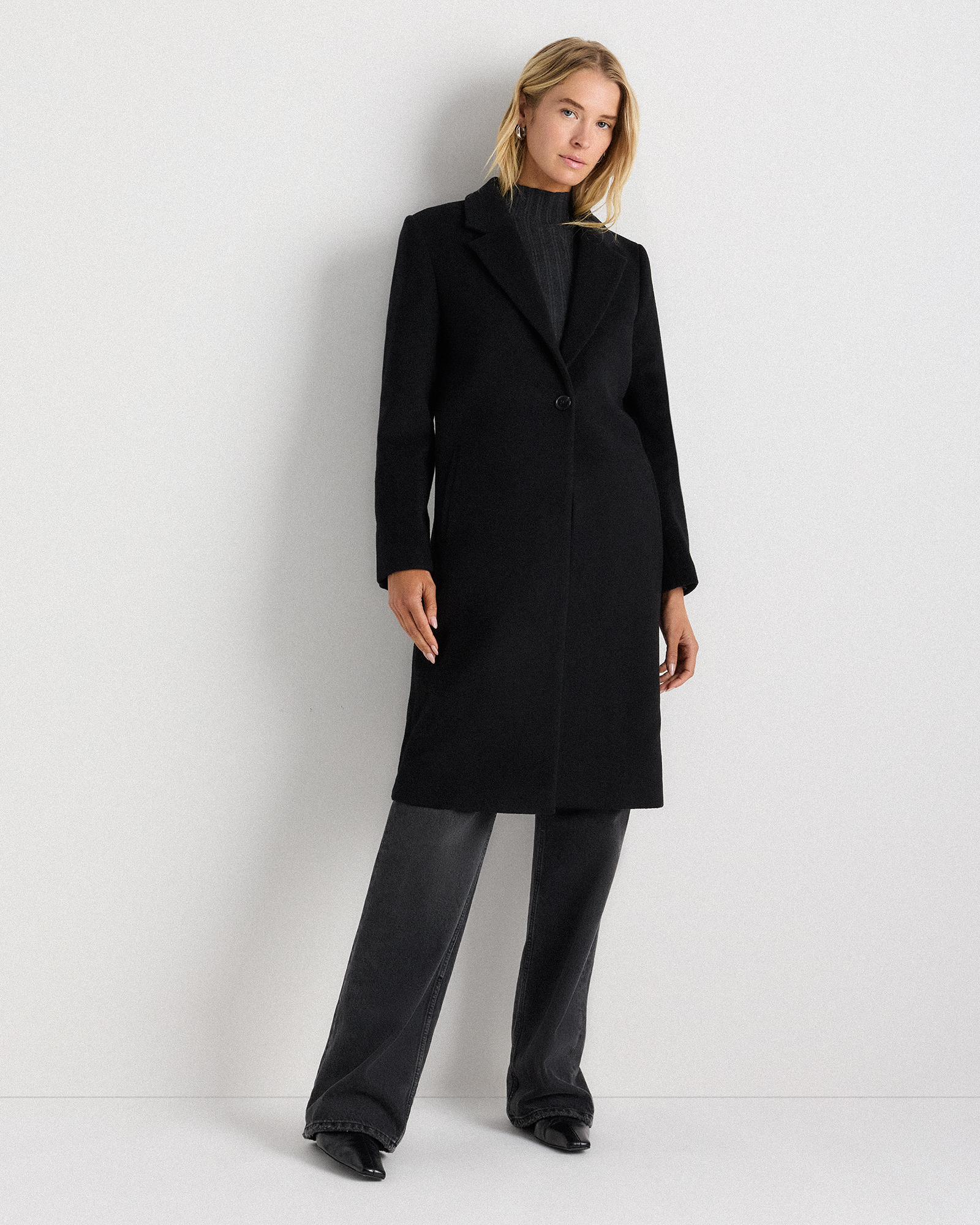 Wool Cashmere Classic Single-Breasted Coat — Image 32