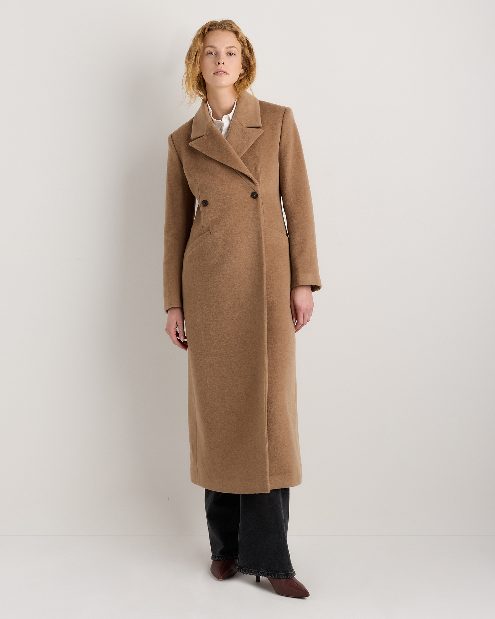 Wool Cashmere Tailored Long Coat — Image 22