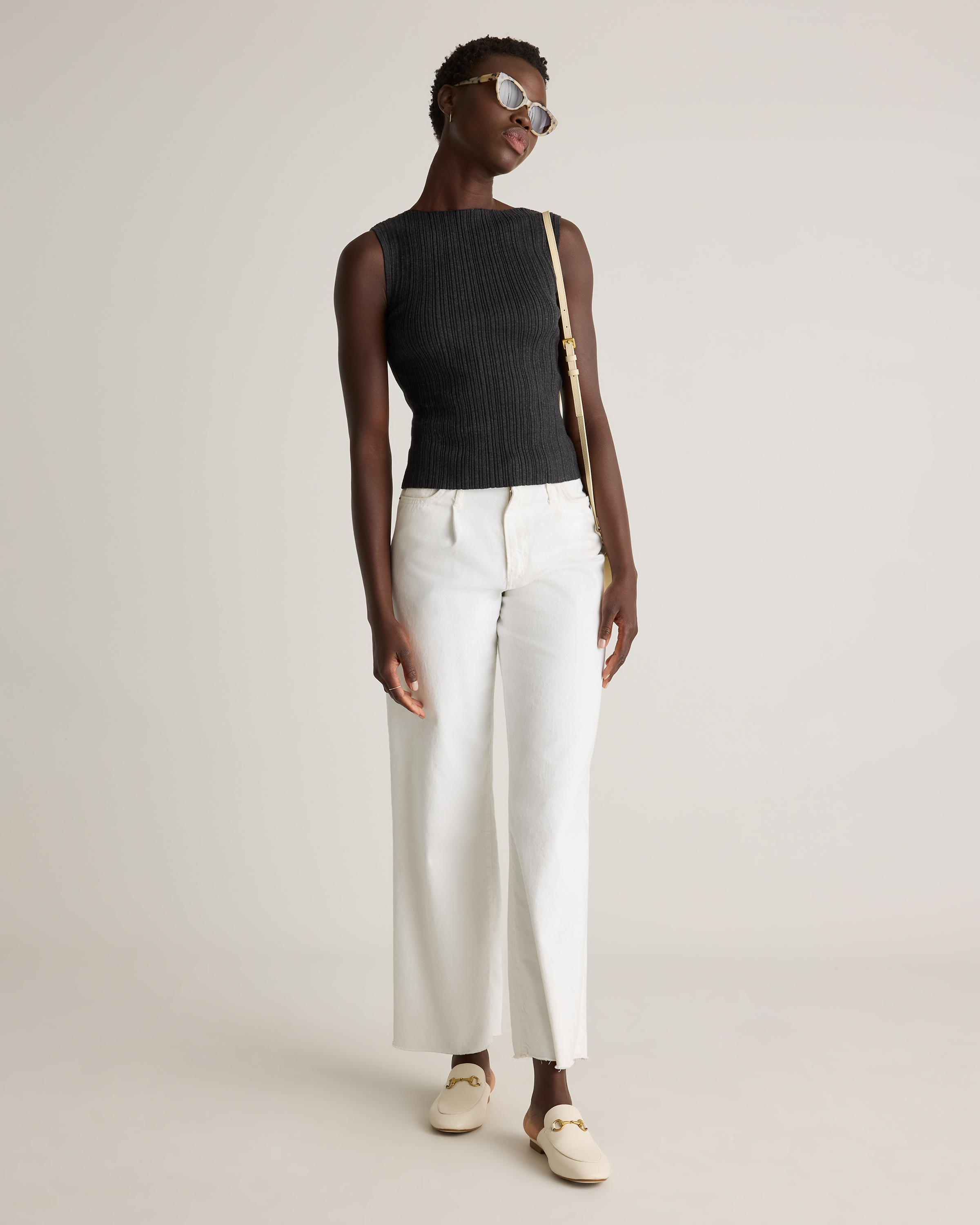 Cotton Cashmere Ribbed Tank — Image 13