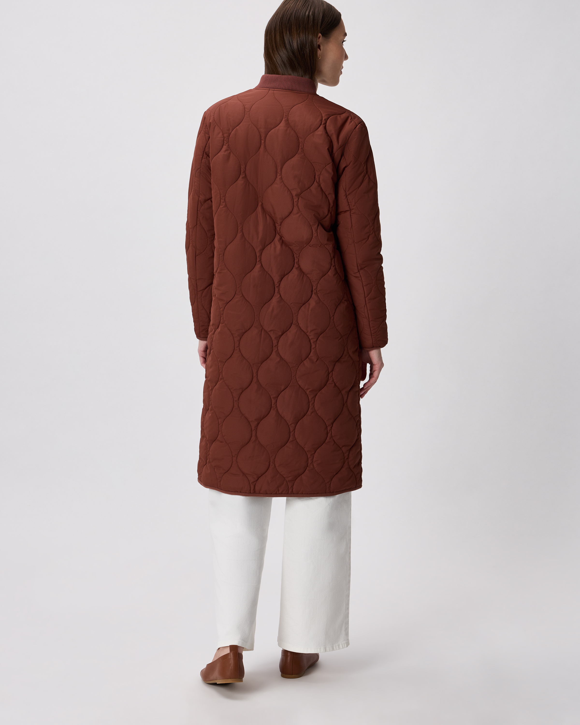Featherless Quilted Puffer Long Coat — Image 16