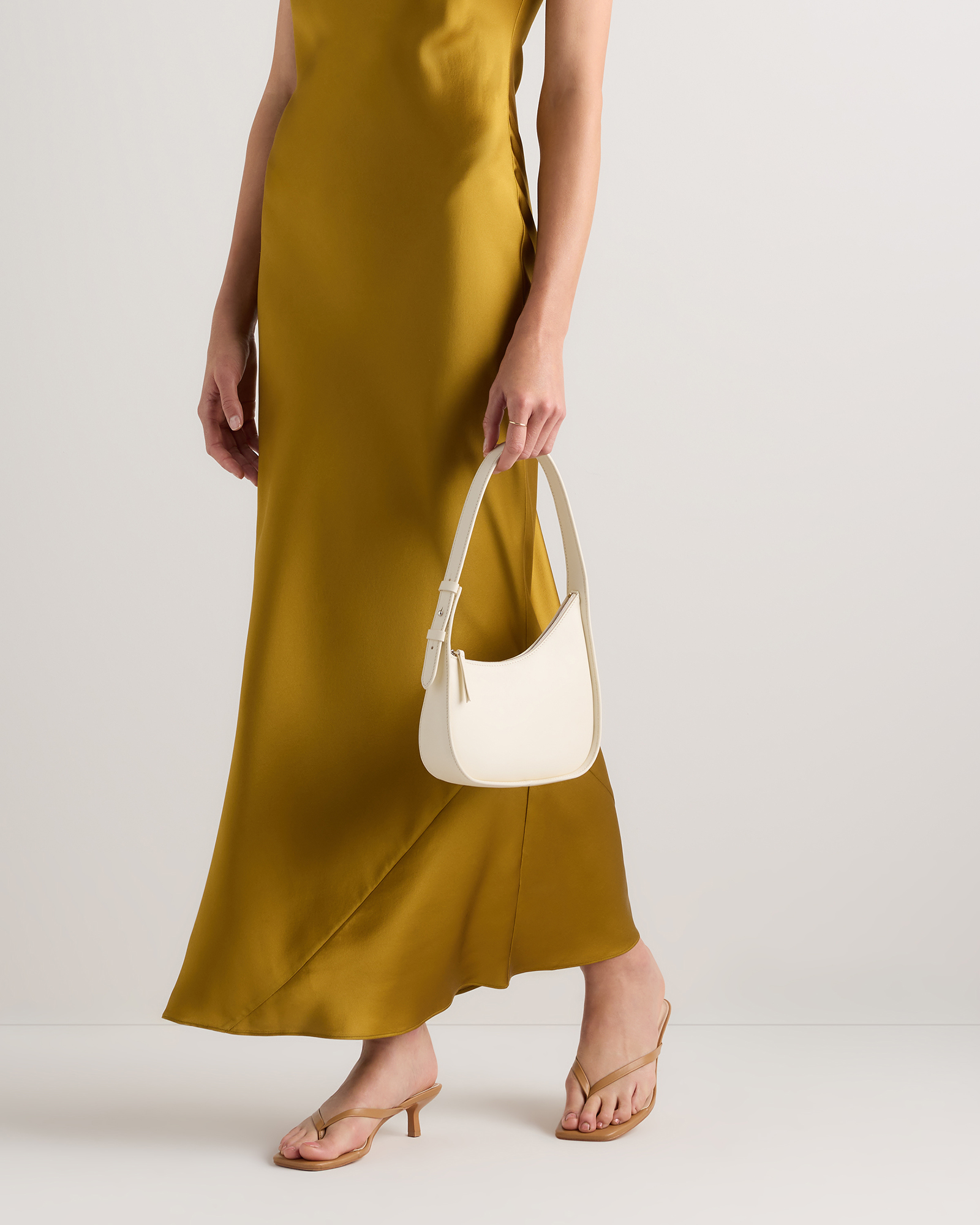 Italian Leather Asymmetrical Mini Shoulder Bag — Image 36