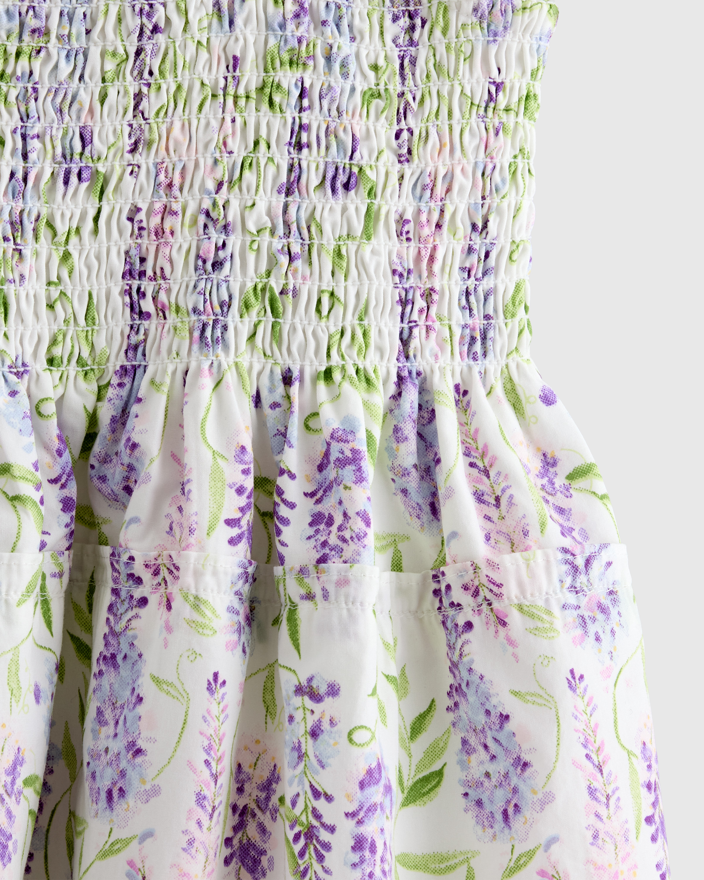 100% Organic Cotton Poplin Smocked Dress — Image 4