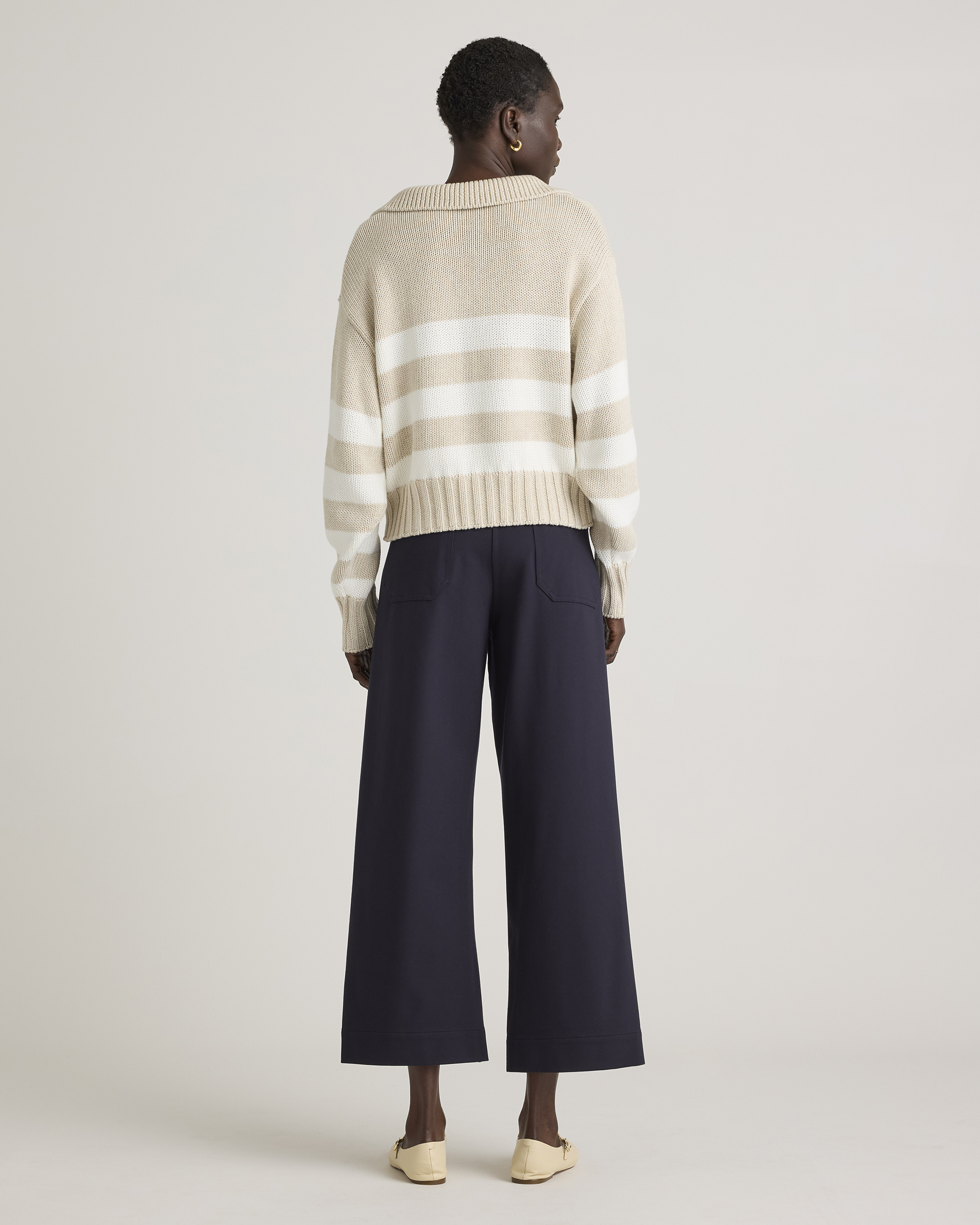 Ultra-Stretch Ponte Cropped Wide Leg Pants — Image 21