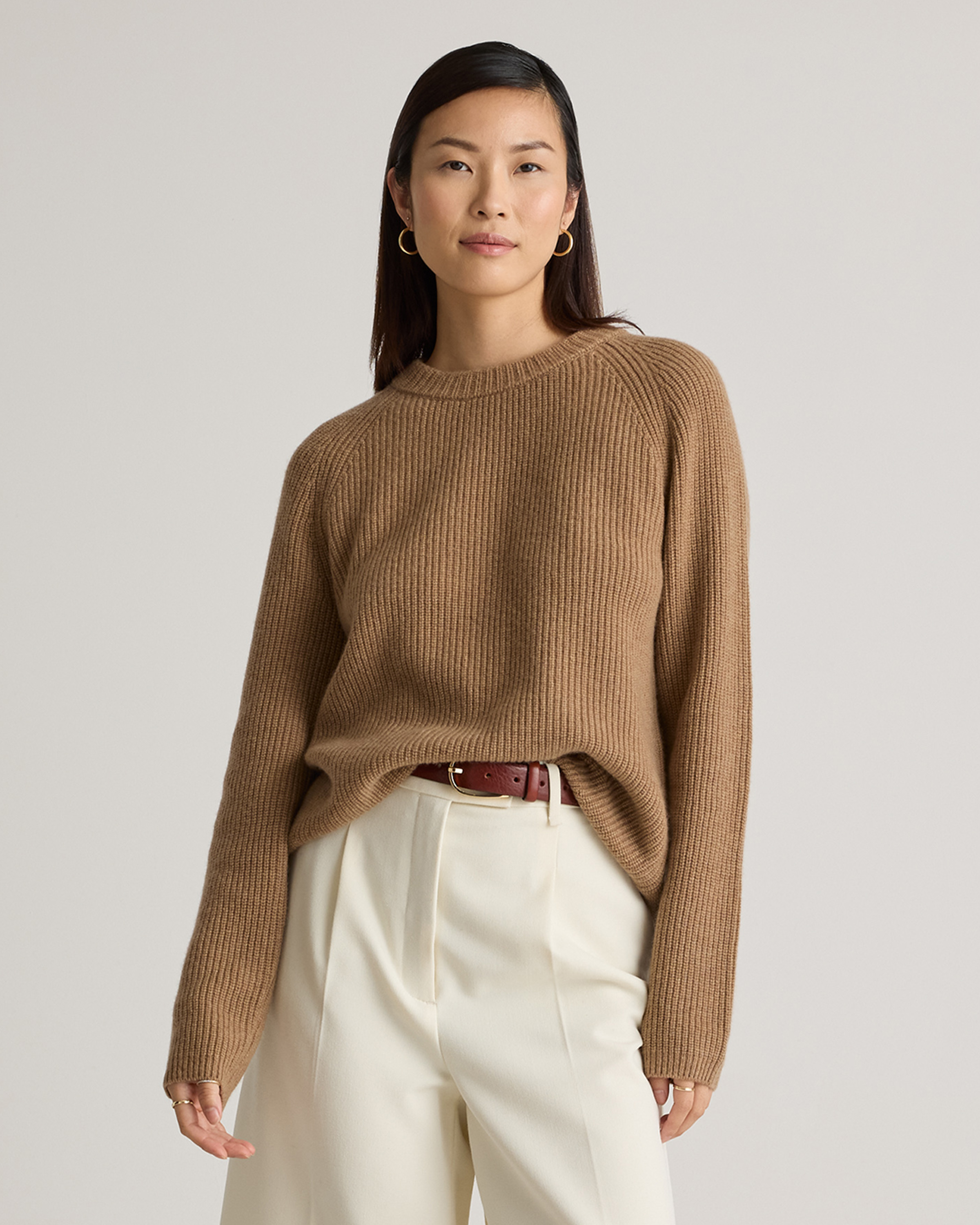 Mongolian Cashmere Fisherman Crewneck Sweater — Image 53