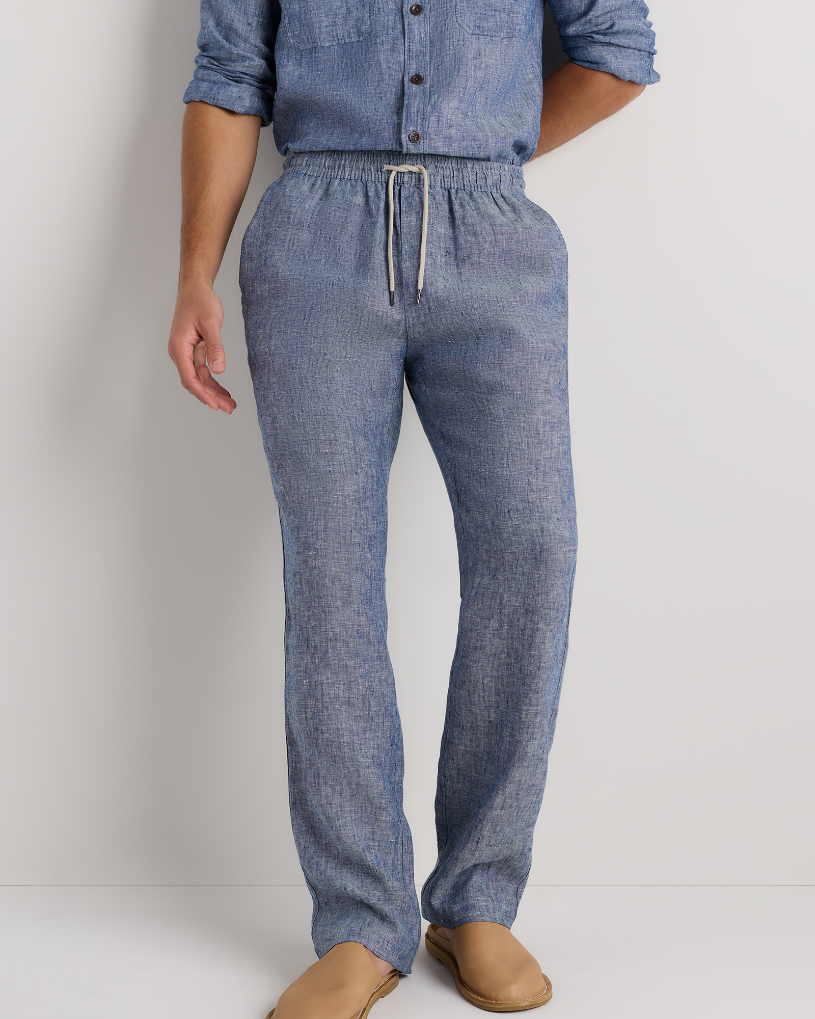 100% European Linen Drawstring Beach Pants — Image 24