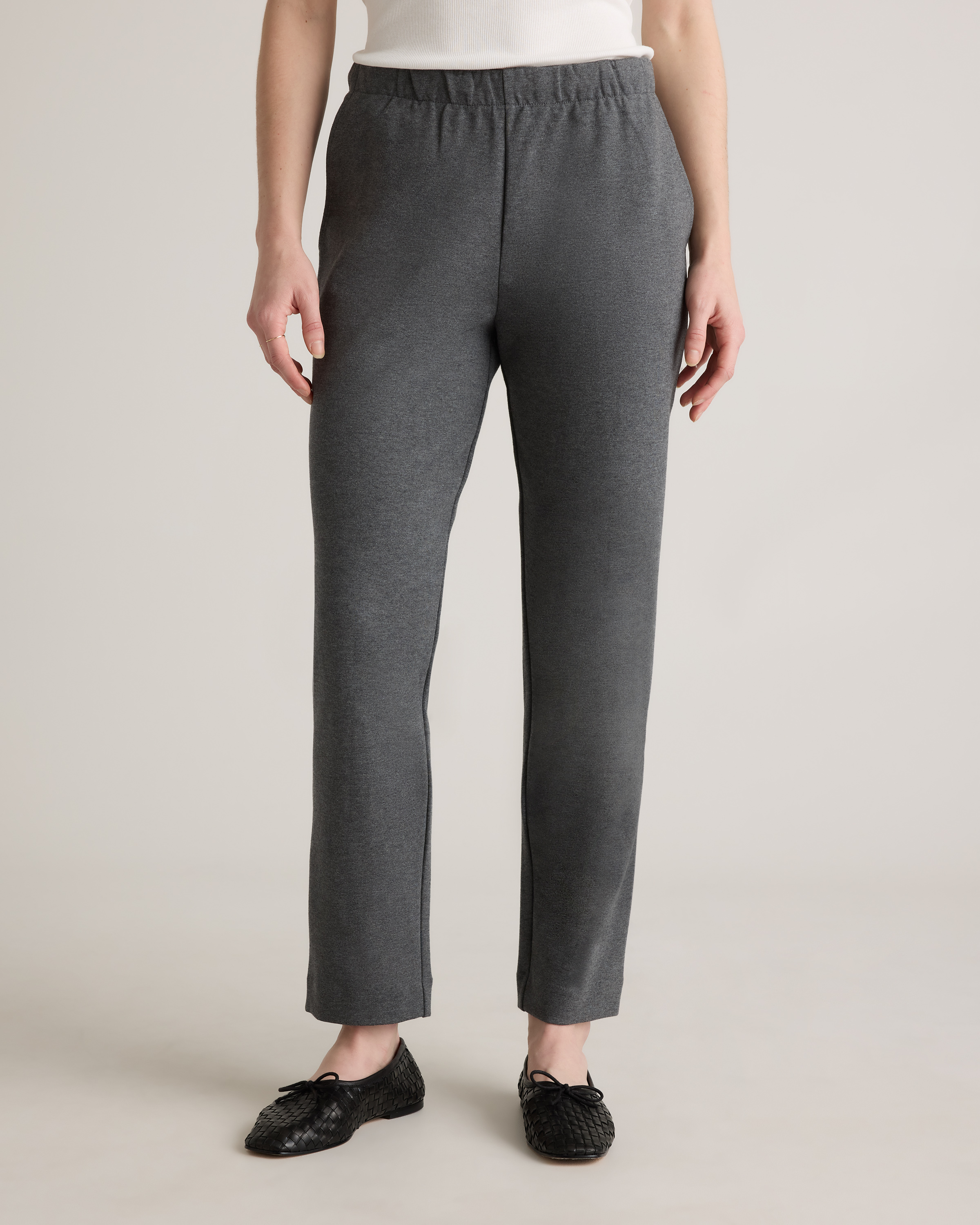 Organic Cotton Double Knit Straight Pants — Image 5