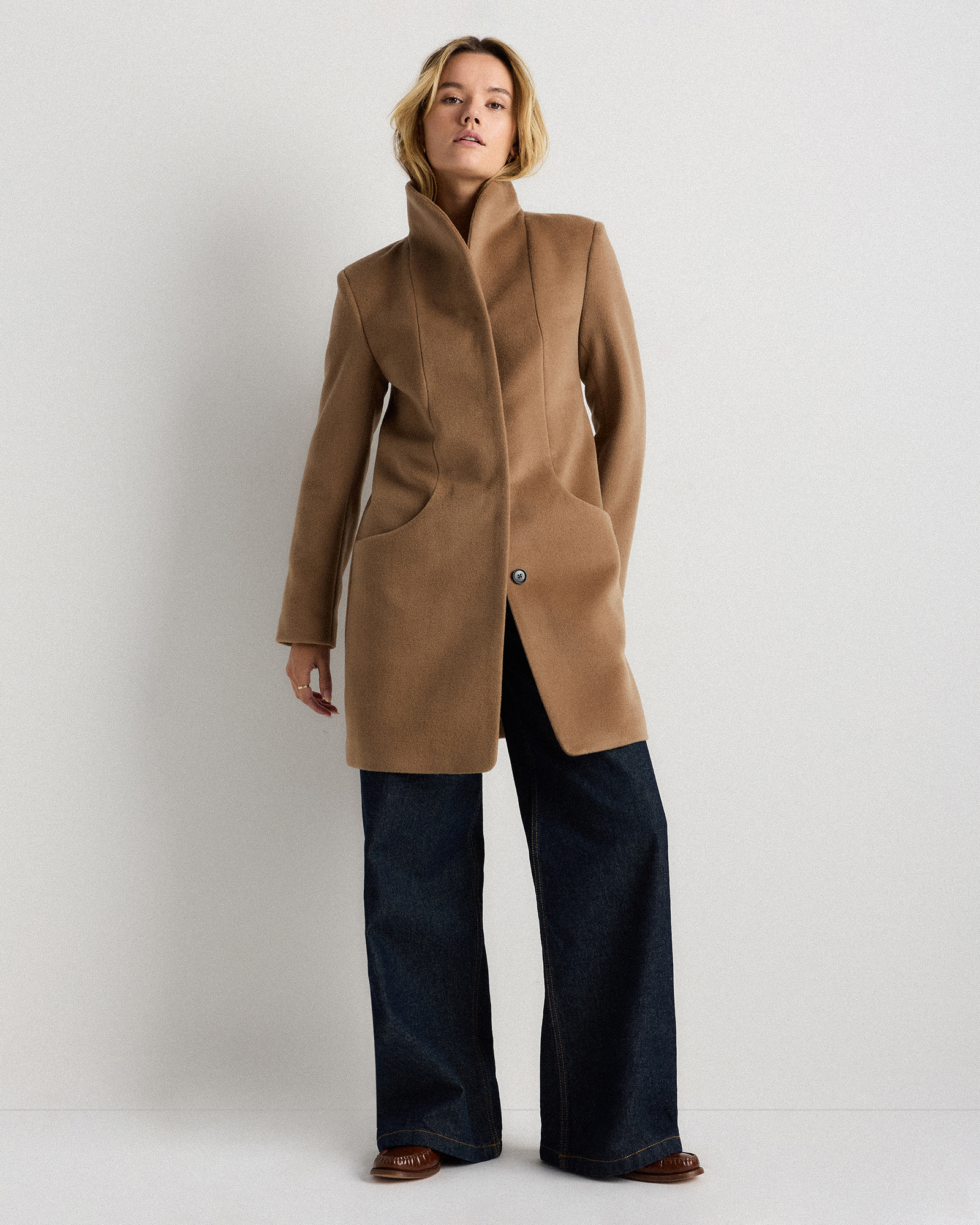 Wool Cashmere Cocoon Coat — Image 22