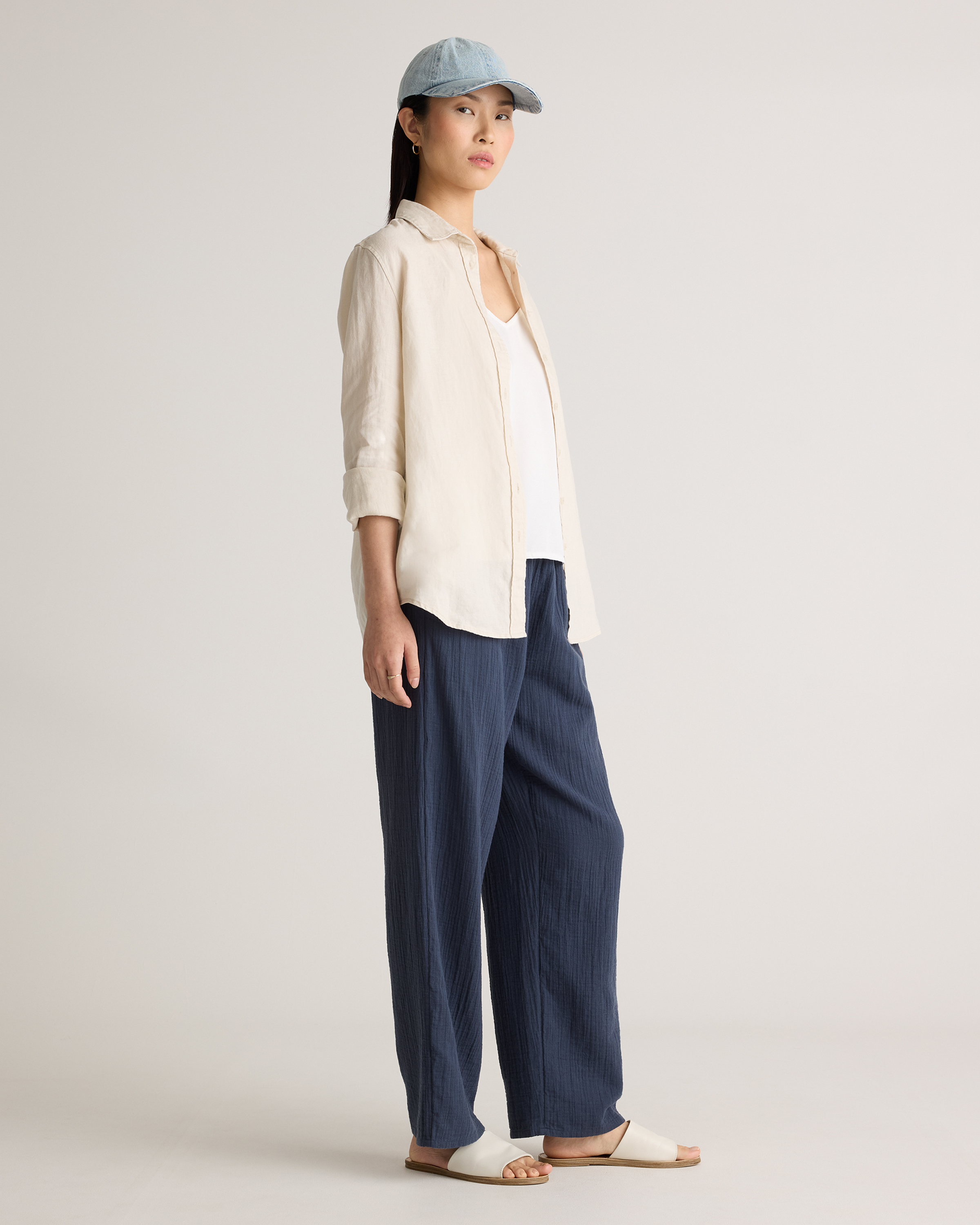 100% Organic Cotton Gauze Straight Leg Pants — Image 20