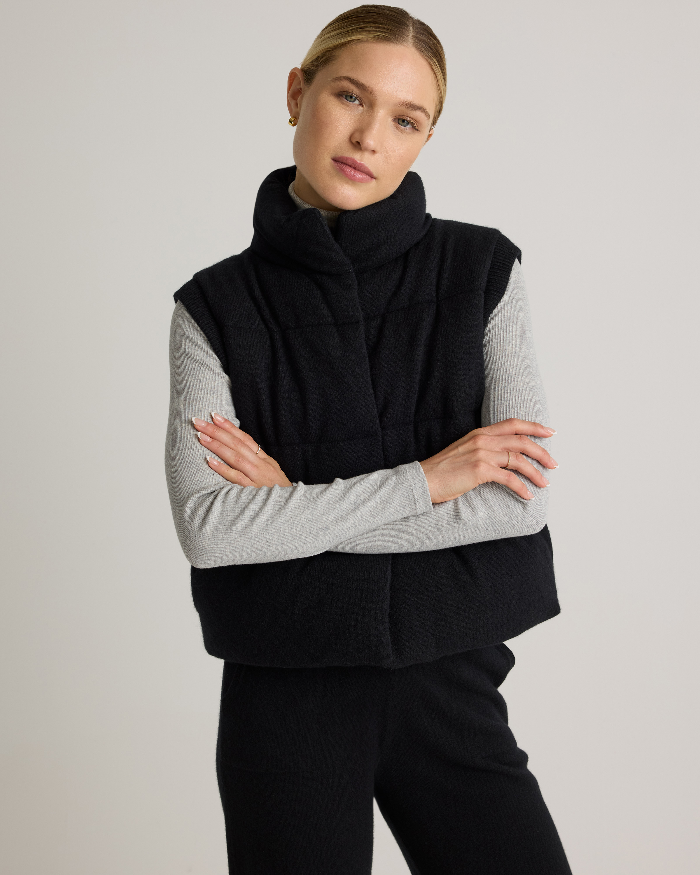 Mongolian Cashmere Puffer Vest — Image 17