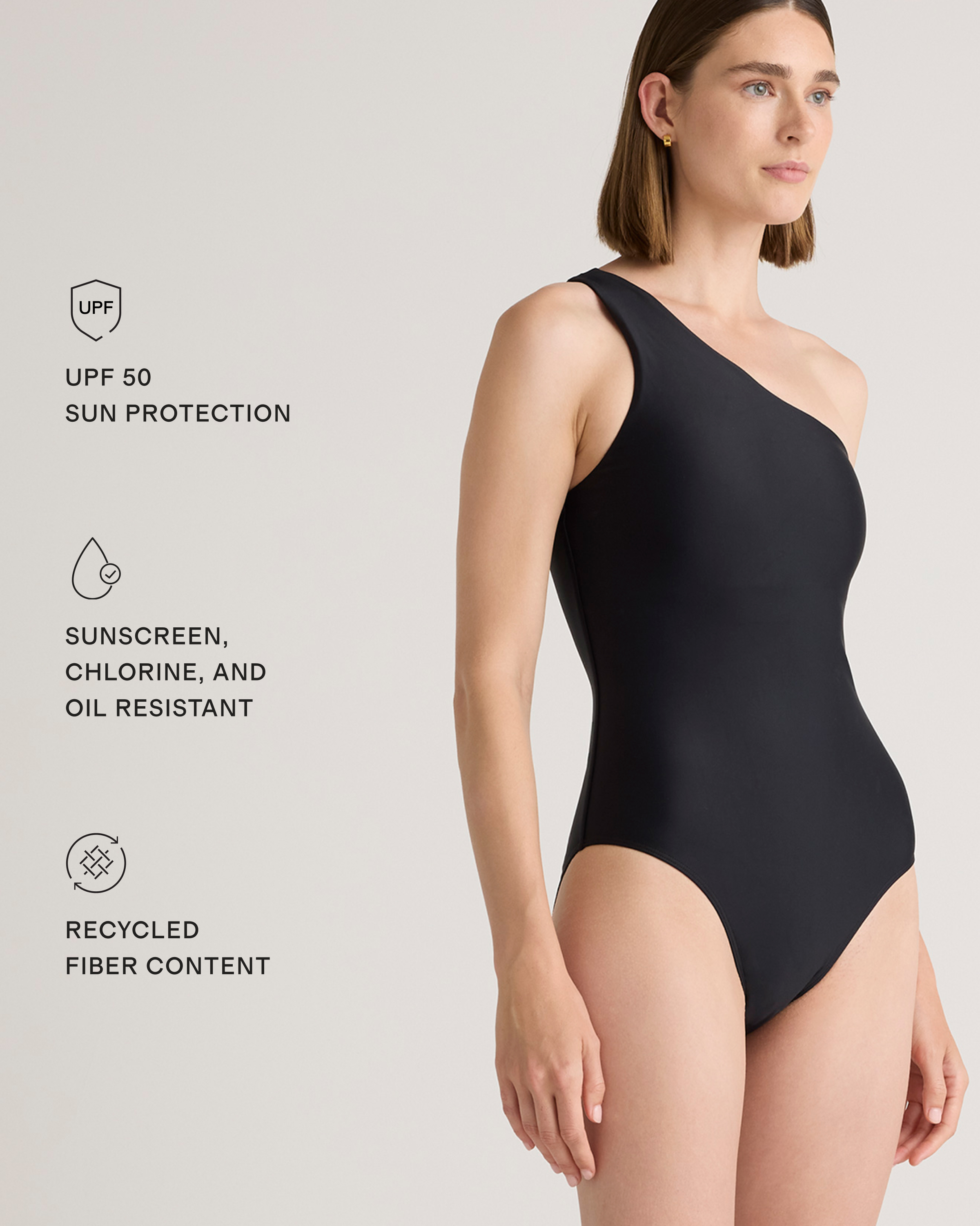 Italian One Shoulder One-Piece Swimsuit — Image 28