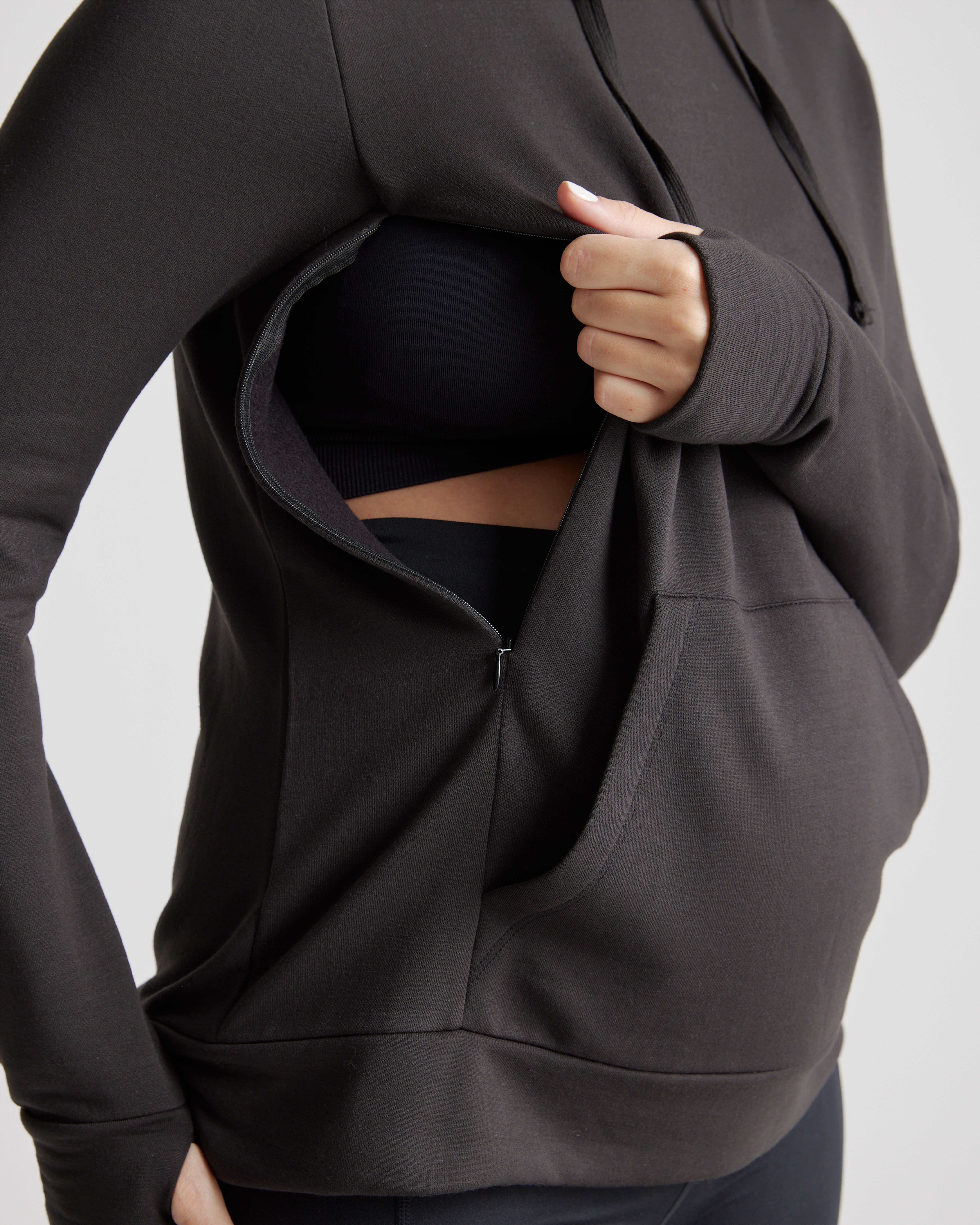 SuperSoft Fleece Maternity & Nursing Hoodie — Image 4