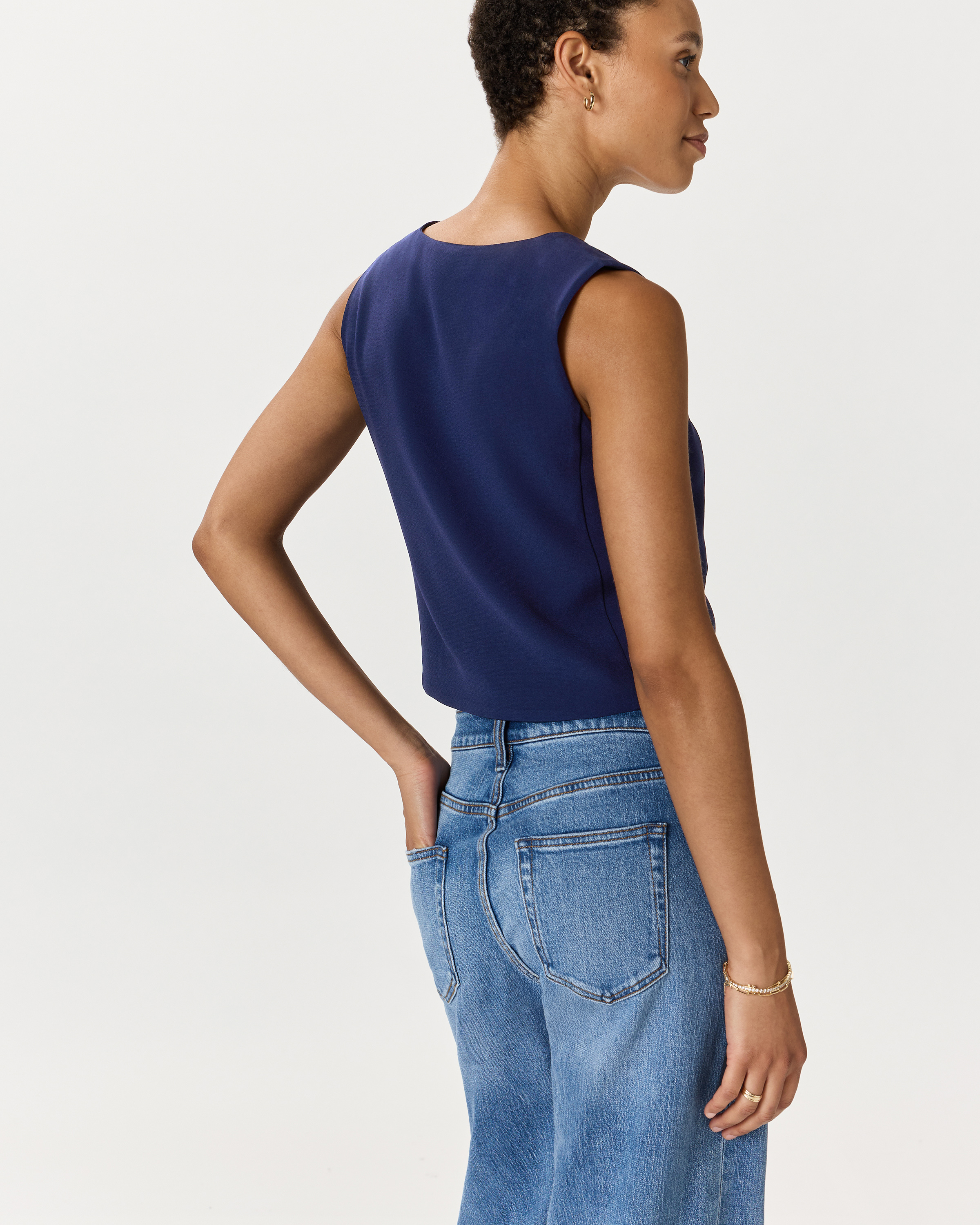 Fluid Crepe Vest — Image 5