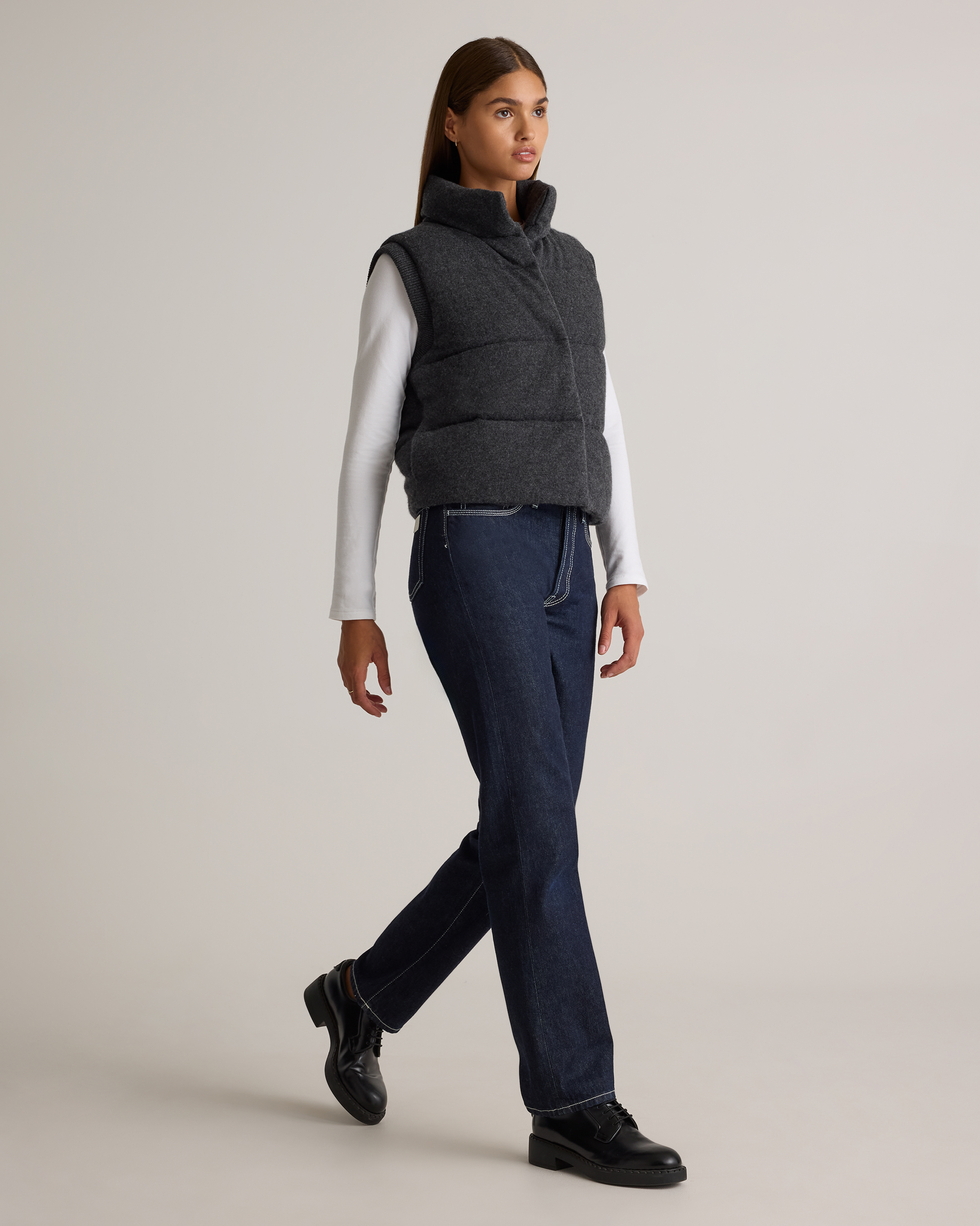 Mongolian Cashmere Puffer Vest — Image 15