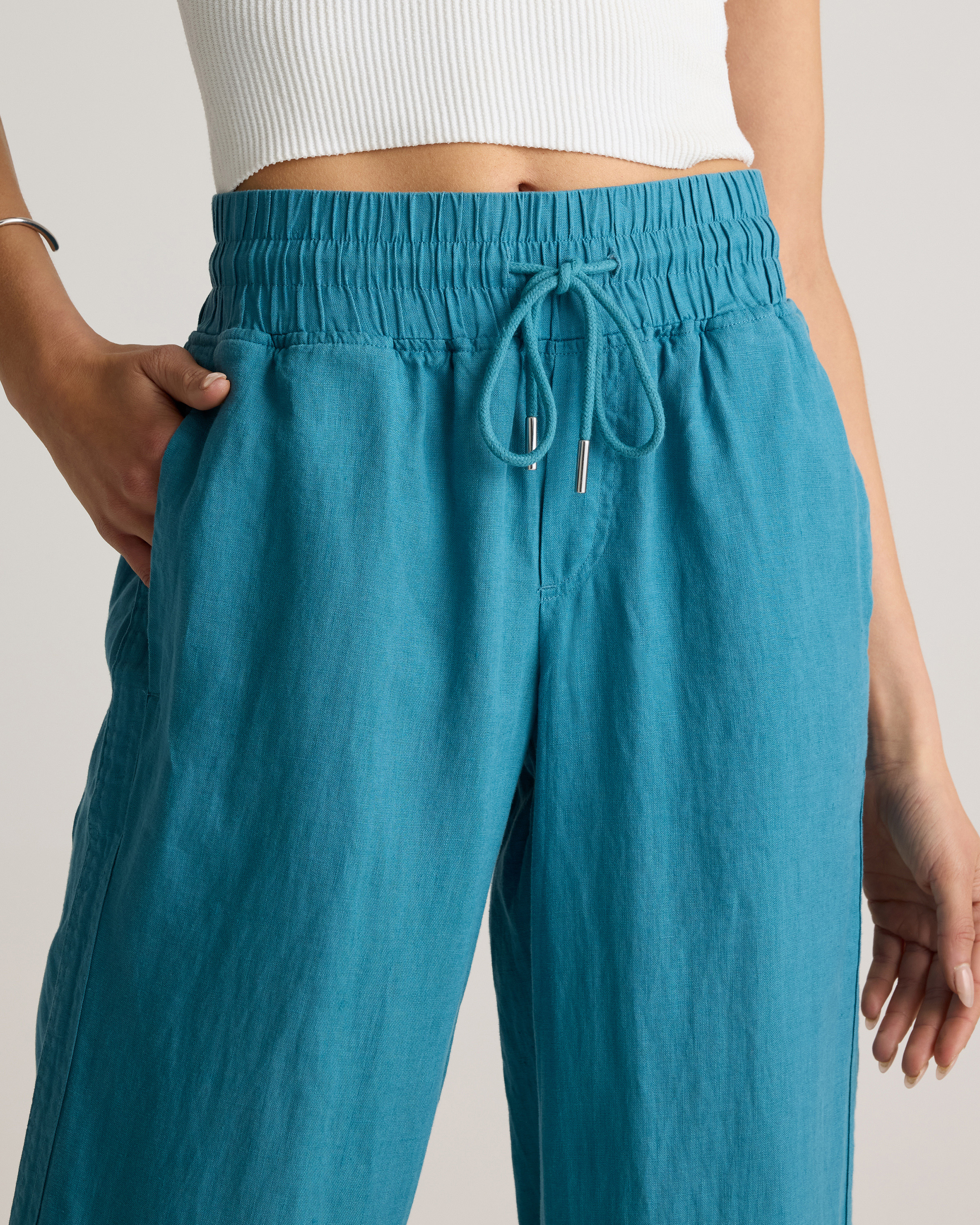 100% European Linen Wide Leg Pants — Image 8