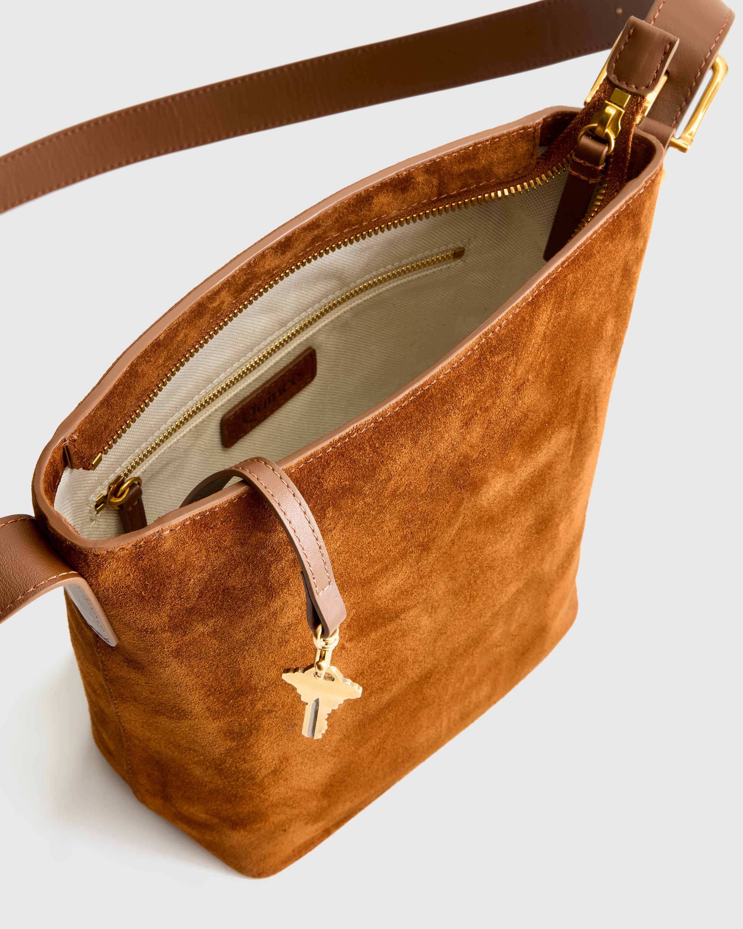 Italian Suede Bucket Crossbody — Image 12