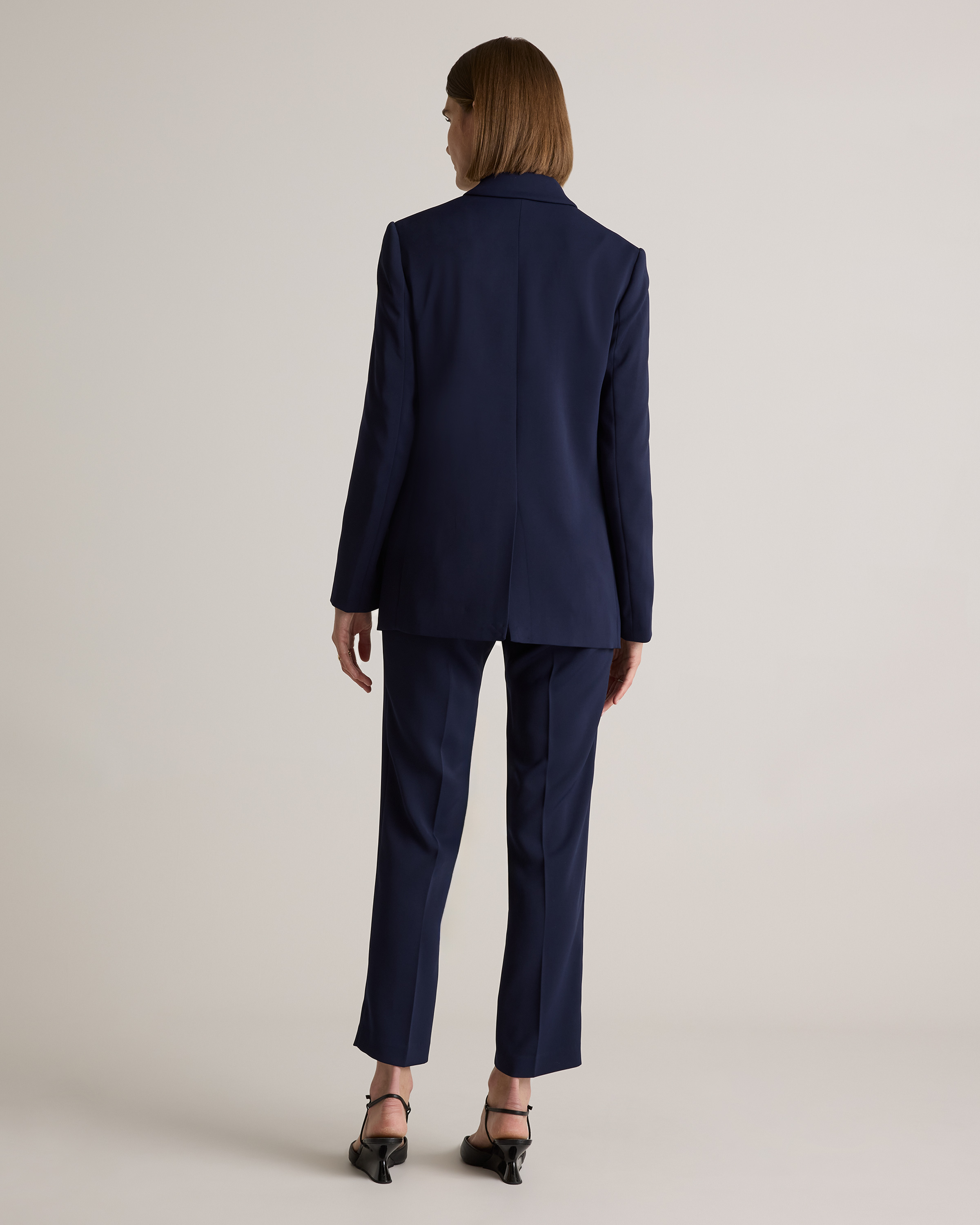 Stretch Crepe Relaxed Double-Breasted Blazer — Image 28