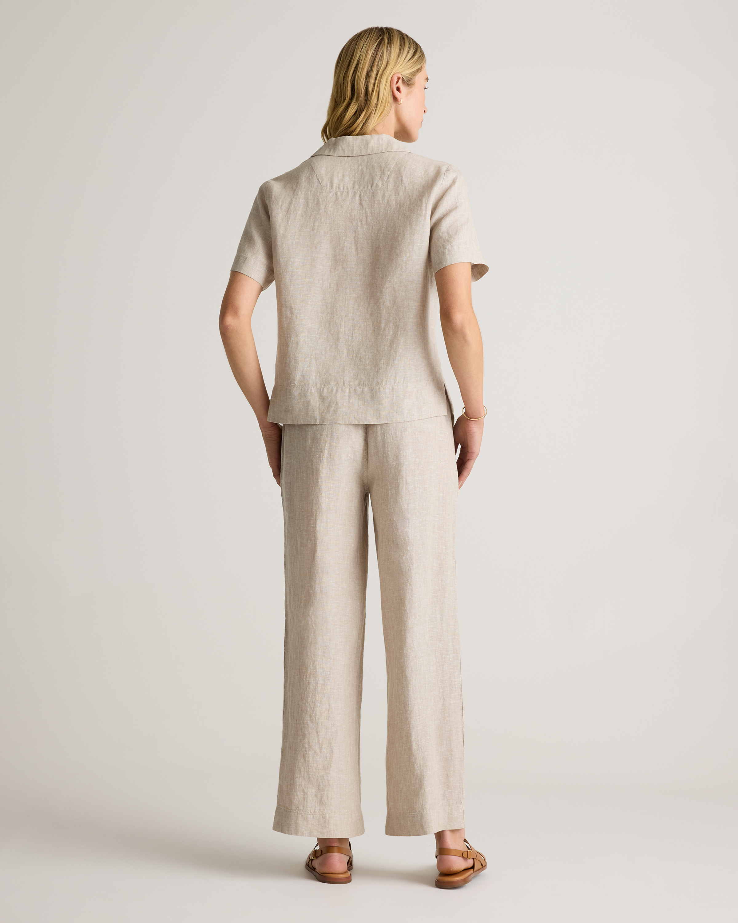 100% European Linen Wide Leg Pants — Image 37
