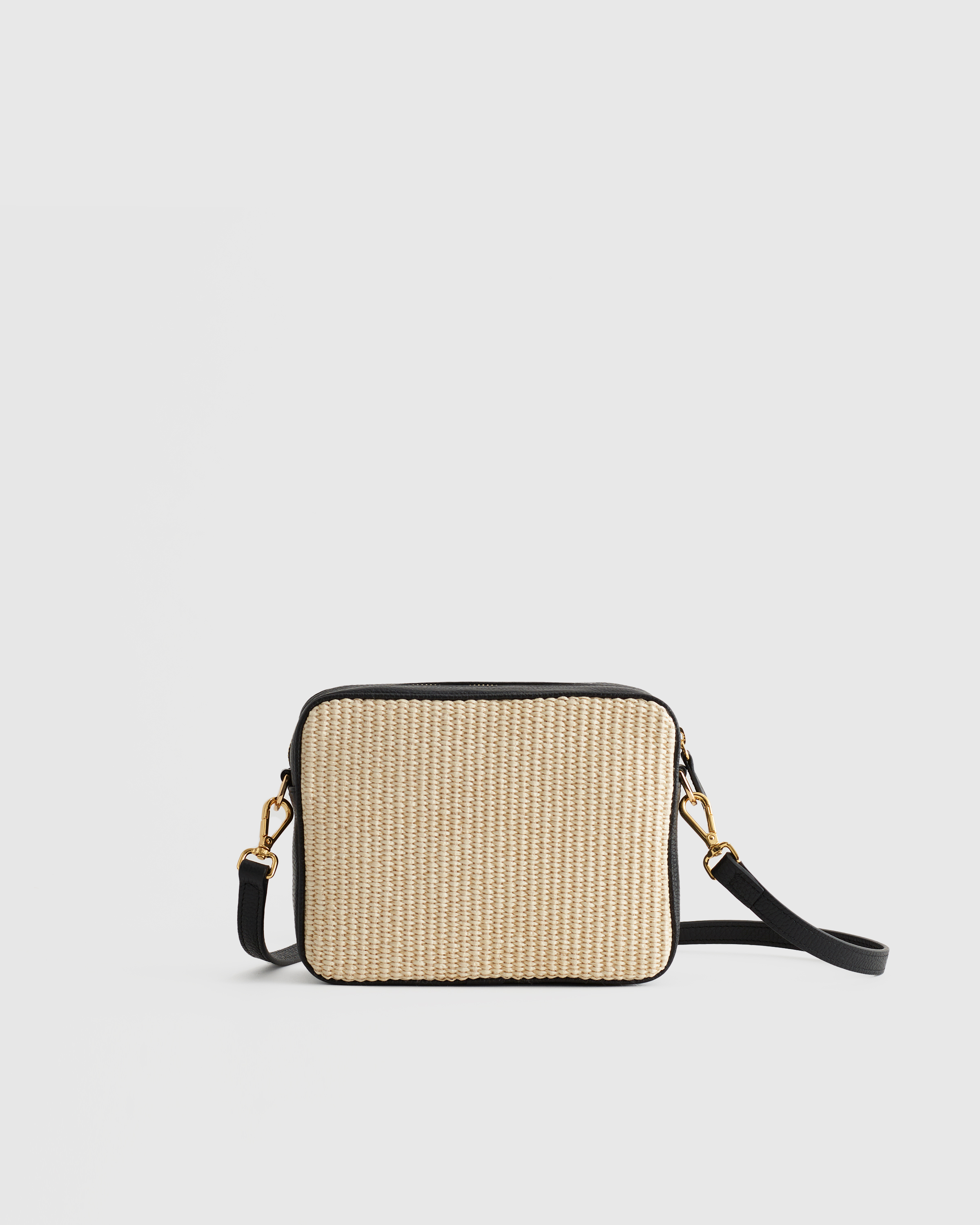 Italian Leather & Raffia Crossbody — Image 17