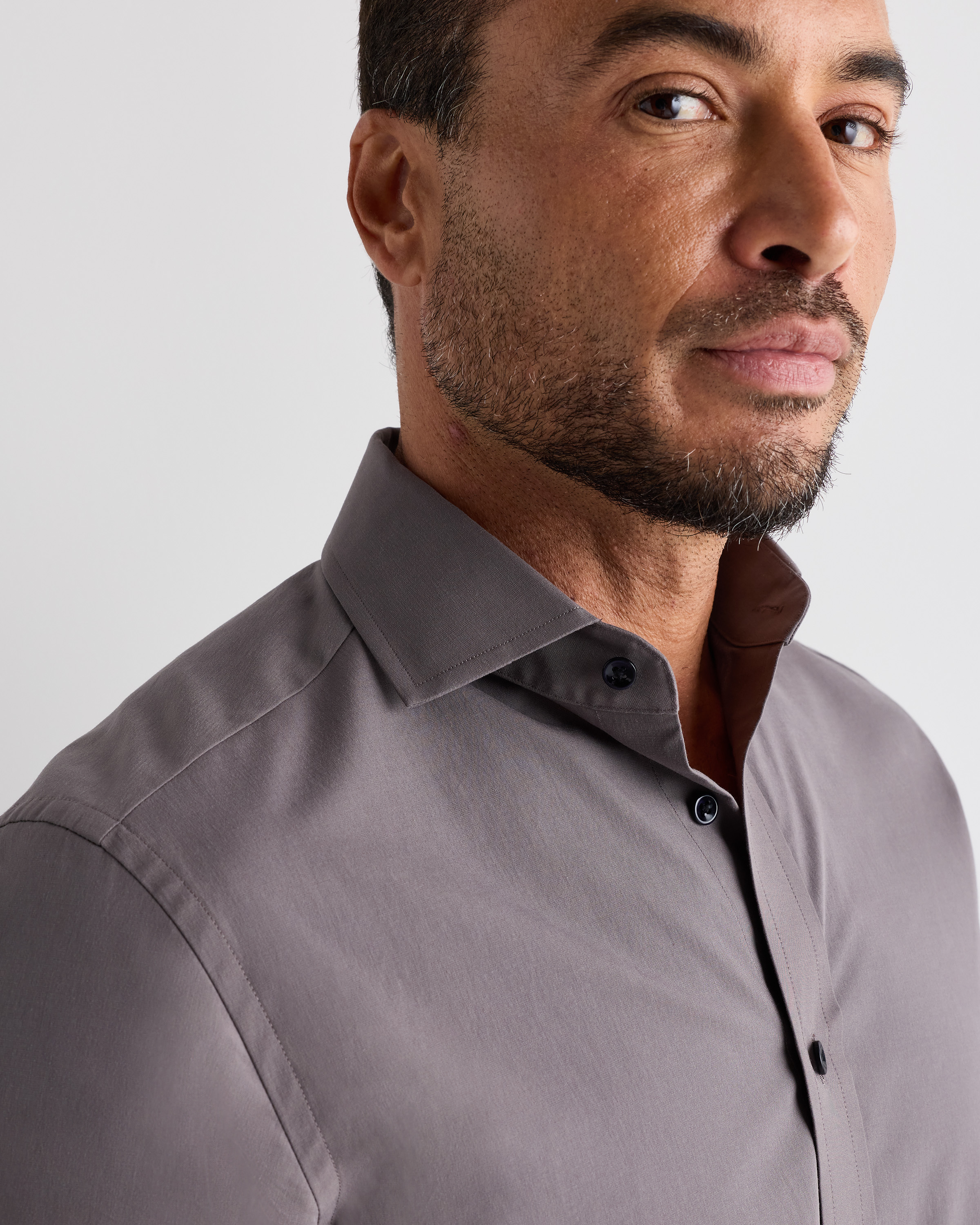 Organic Cotton Stretch Poplin Dress Shirt — Image 7