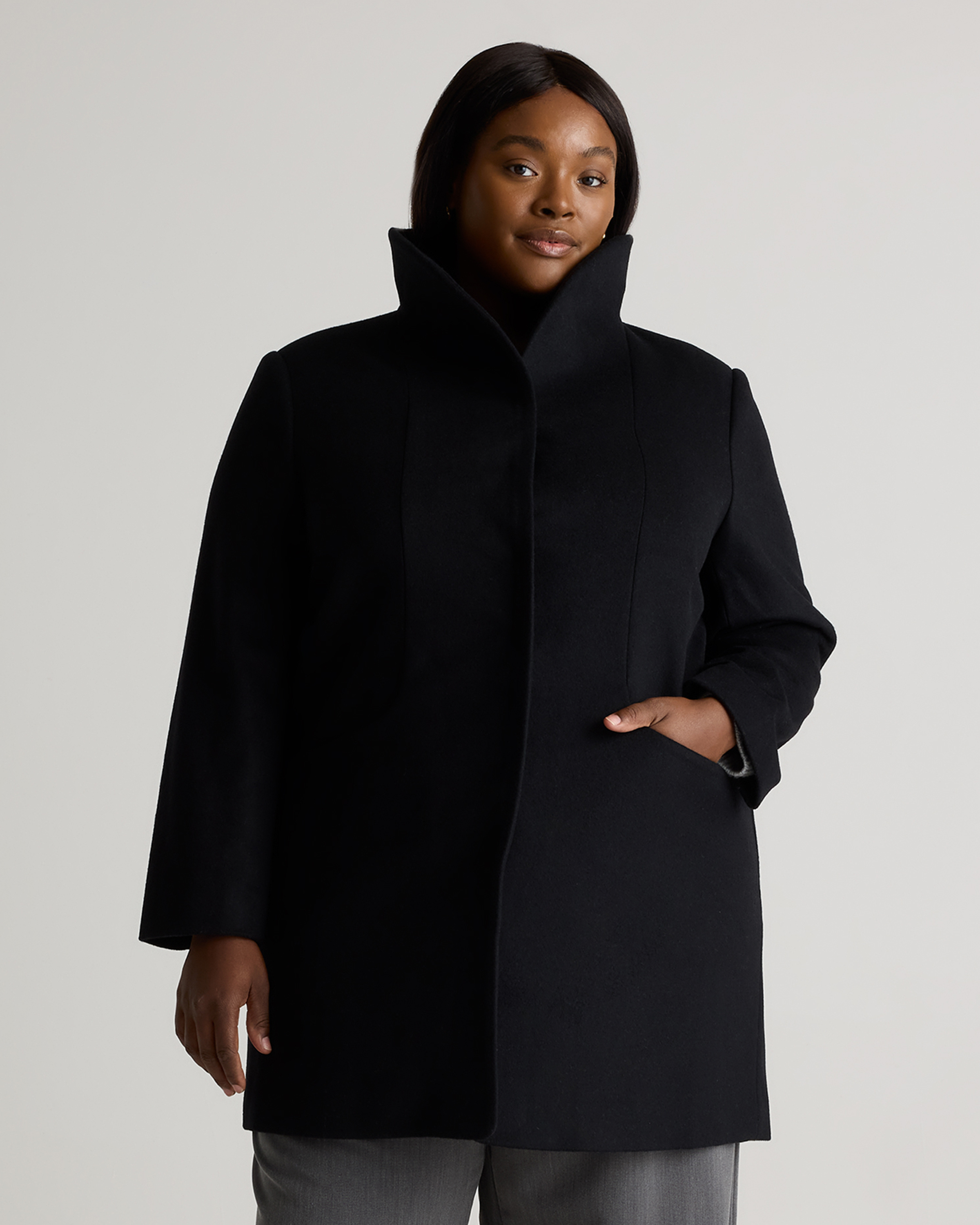 Italian Wool Cocoon Coat — Image 26
