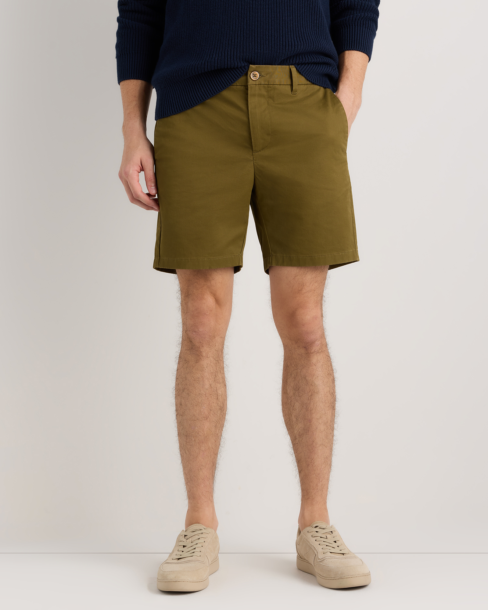 Organic Cotton Classic Stretch Chino Shorts - 7" — Image 20