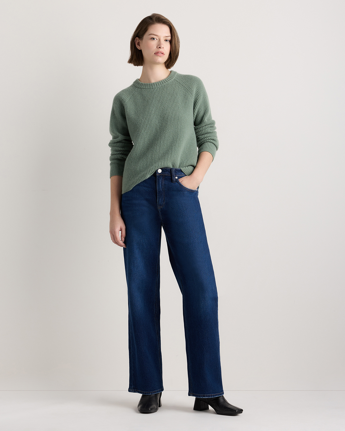 Mongolian Cashmere Fisherman Crewneck Sweater — Image 87