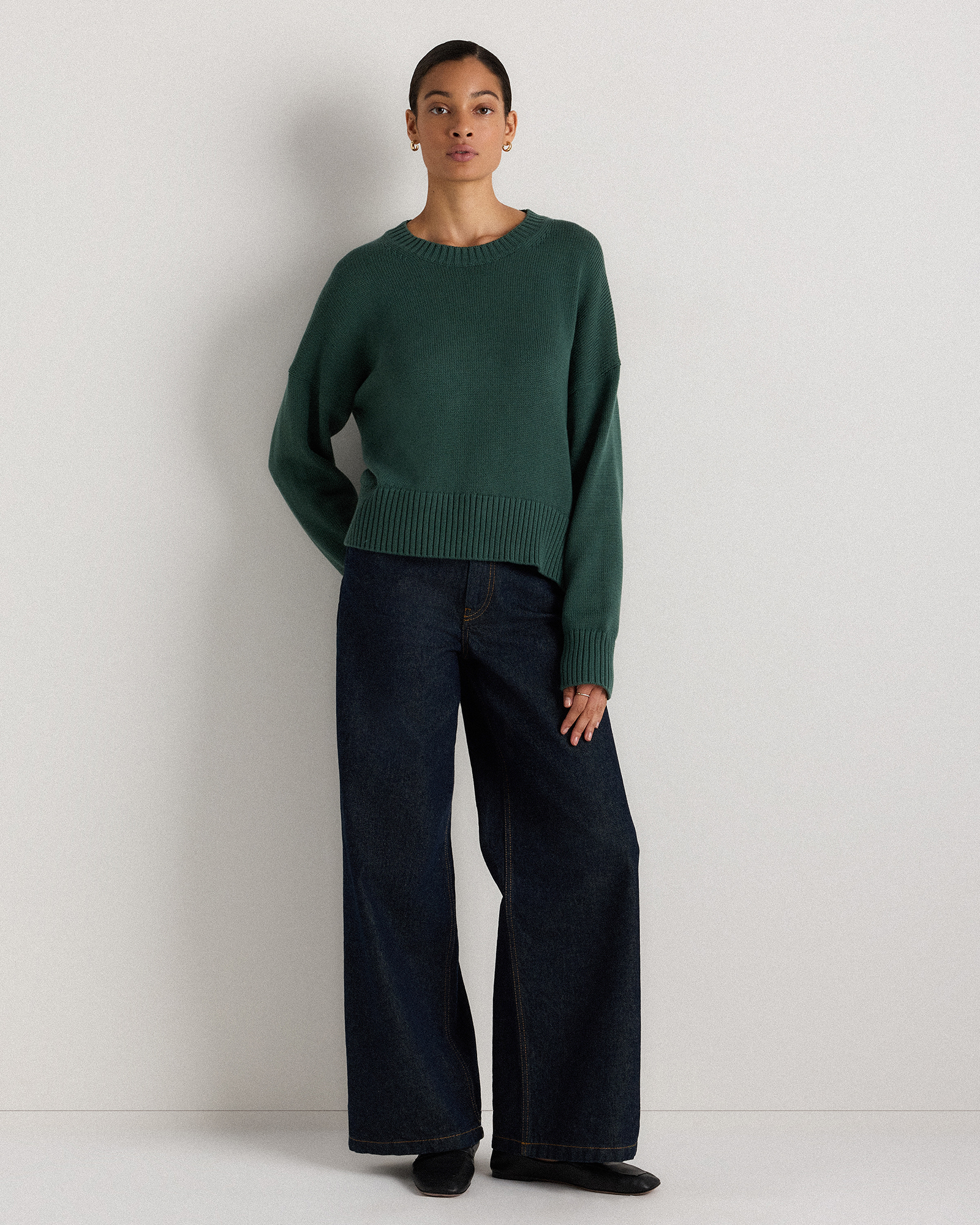 100% Organic Cotton Boyfriend Crew Sweater — Image 37