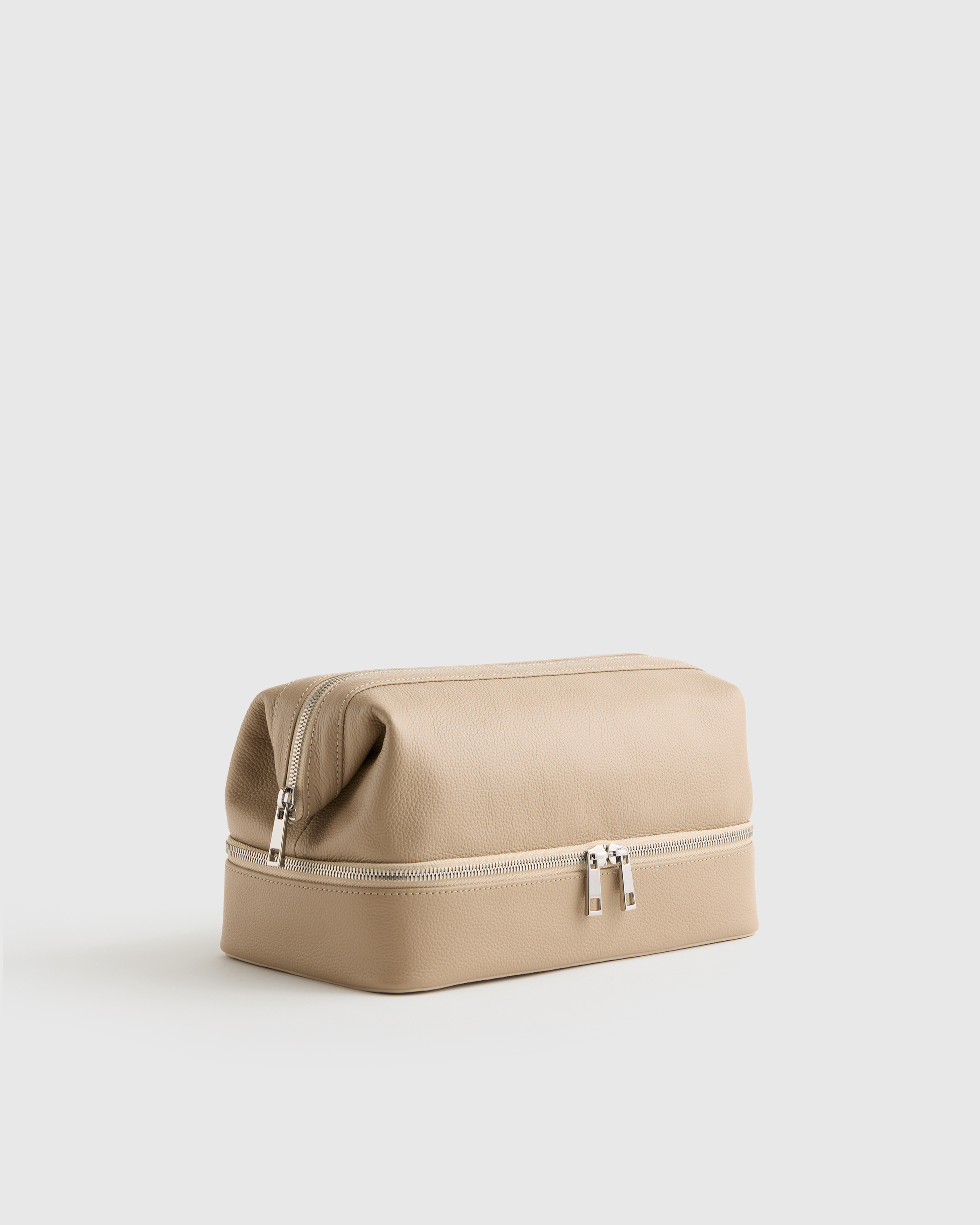 Italian Leather Dual Compartment Toiletry Bag — Image 24