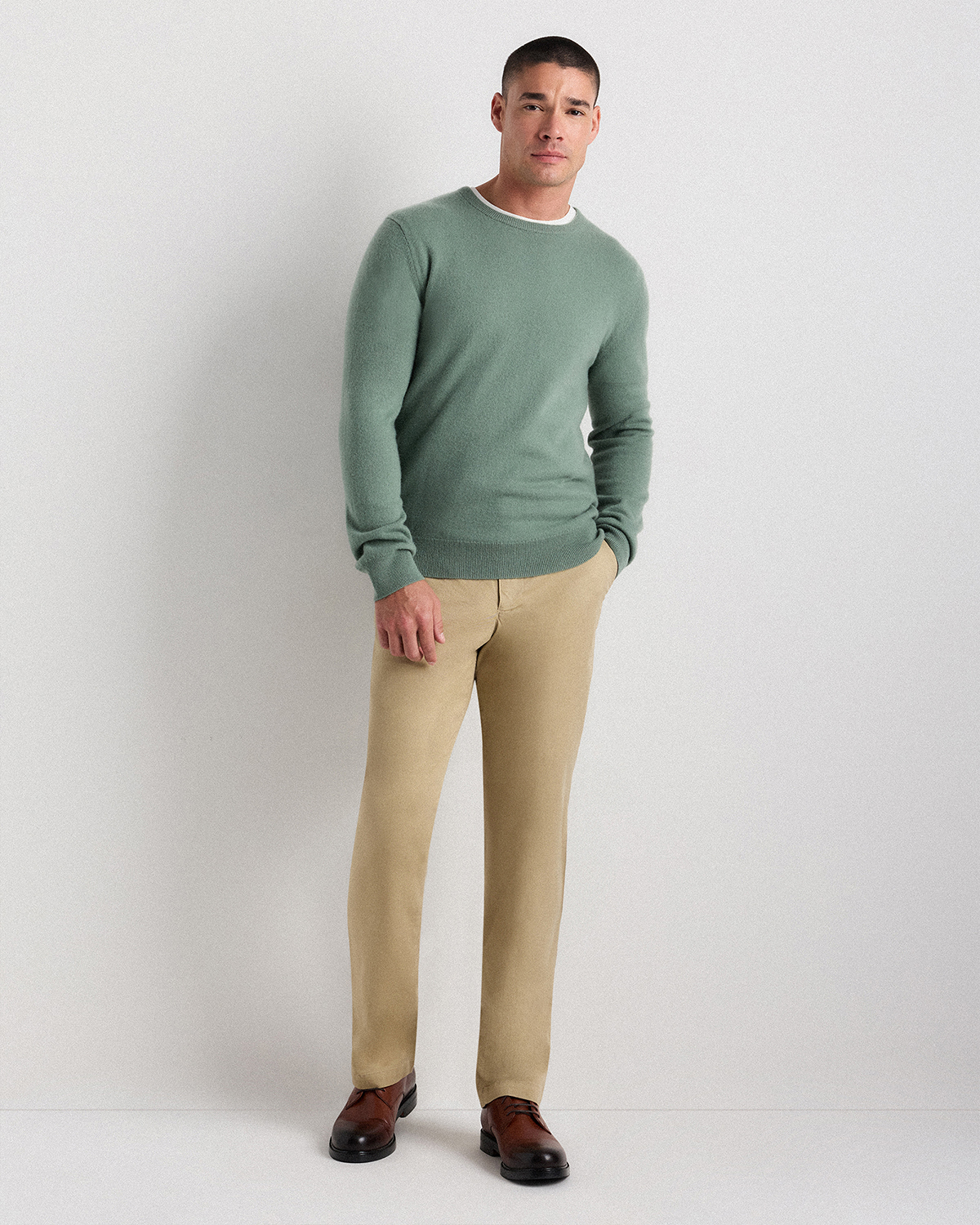 Mongolian Cashmere Crewneck Sweater — Image 50