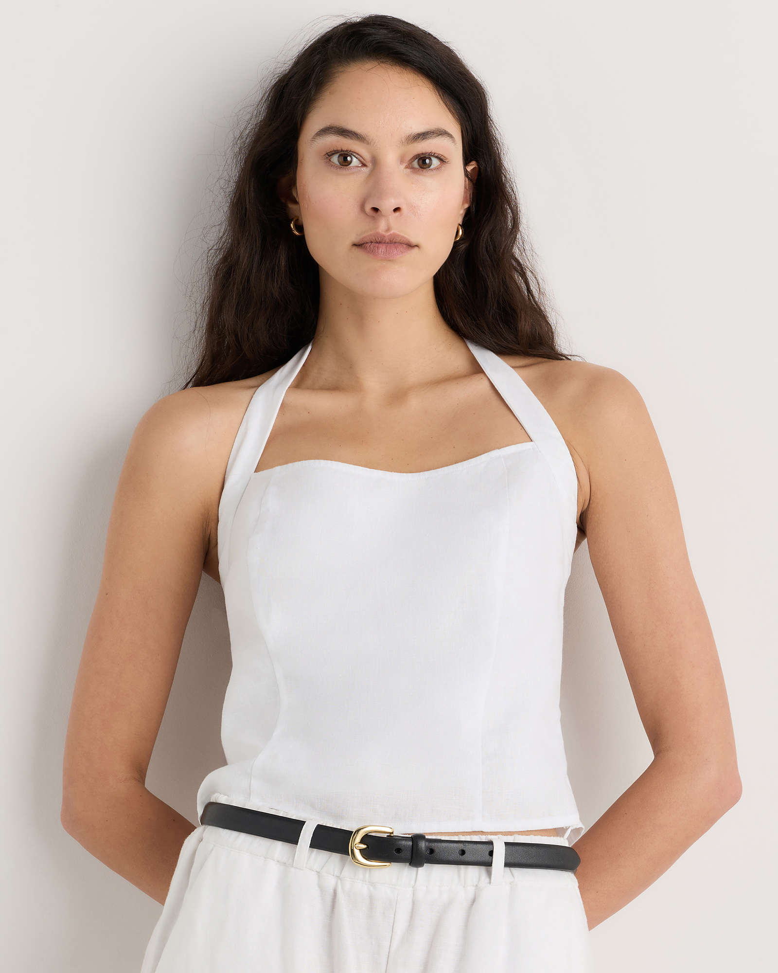 100% European Linen Halter Top — Image 8