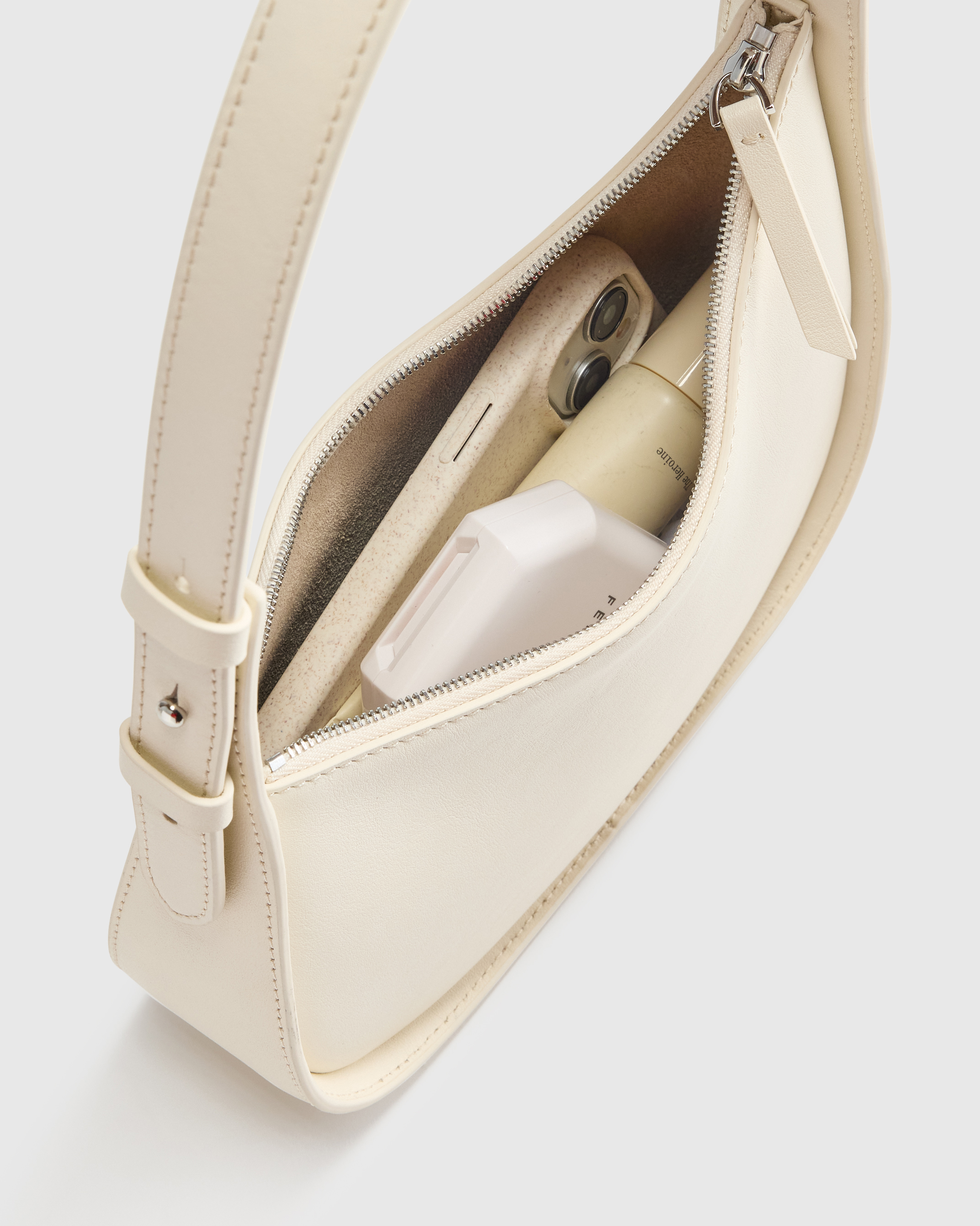 Italian Leather Asymmetrical Mini Shoulder Bag — Image 25
