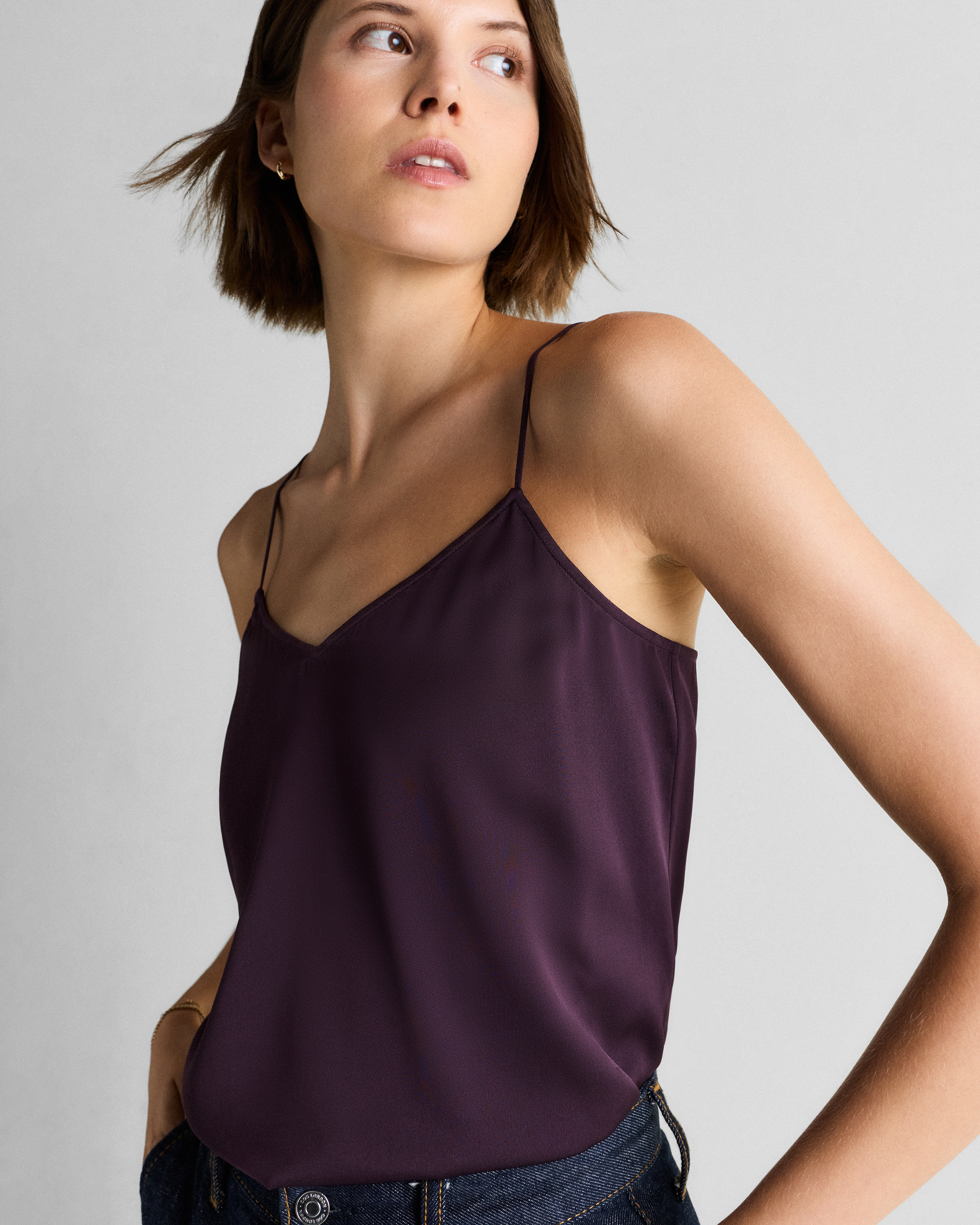 Washable Stretch Silk V-Neck Cami — Image 3