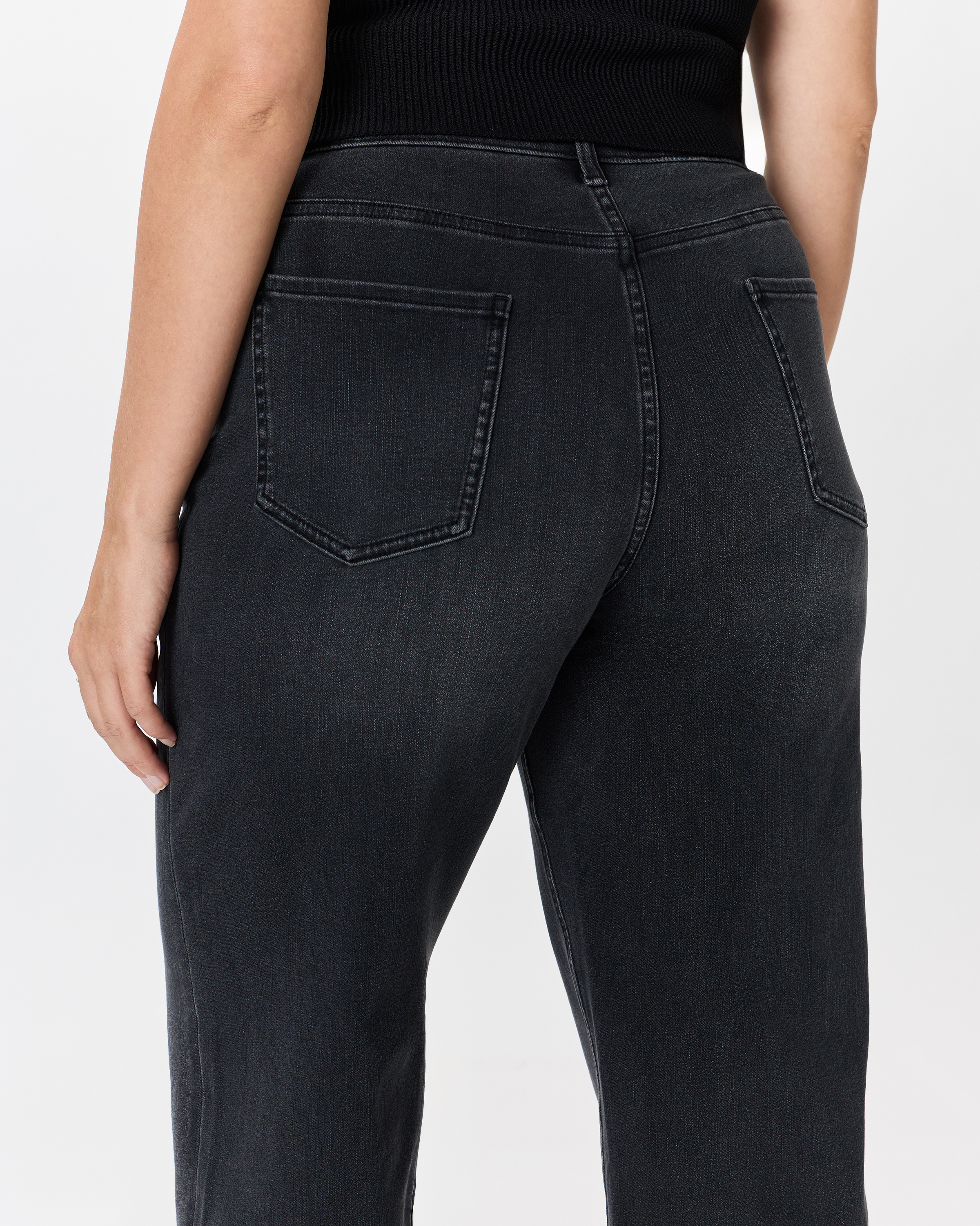 Bella Stretch Patch Pocket Wide Leg Jeans — Image 5