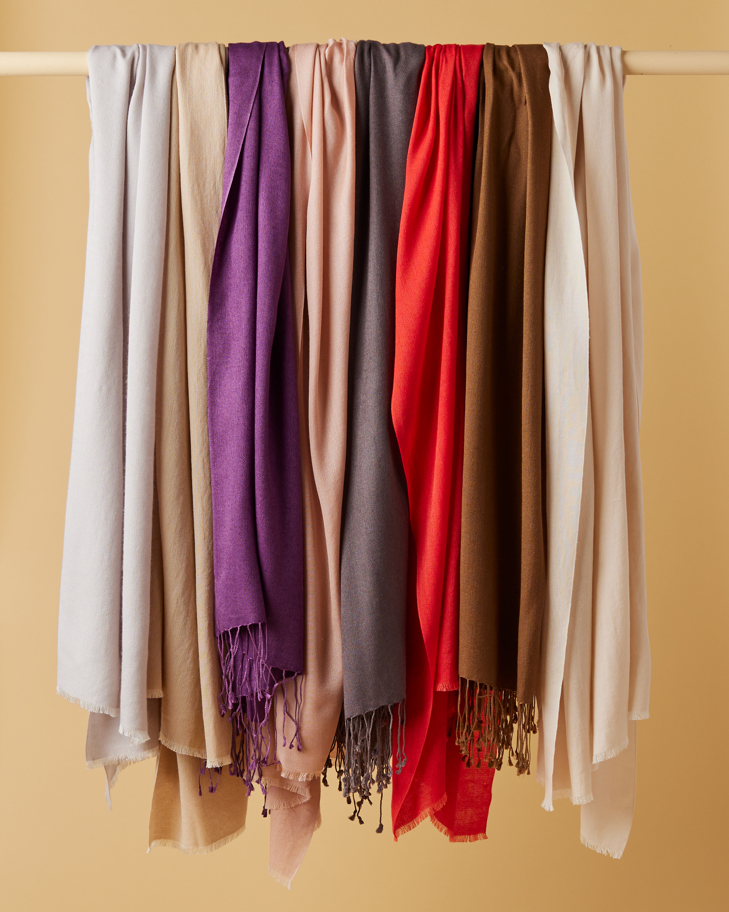 Featherweight Cashmere Silk Frayed Edge Scarf — Image 16