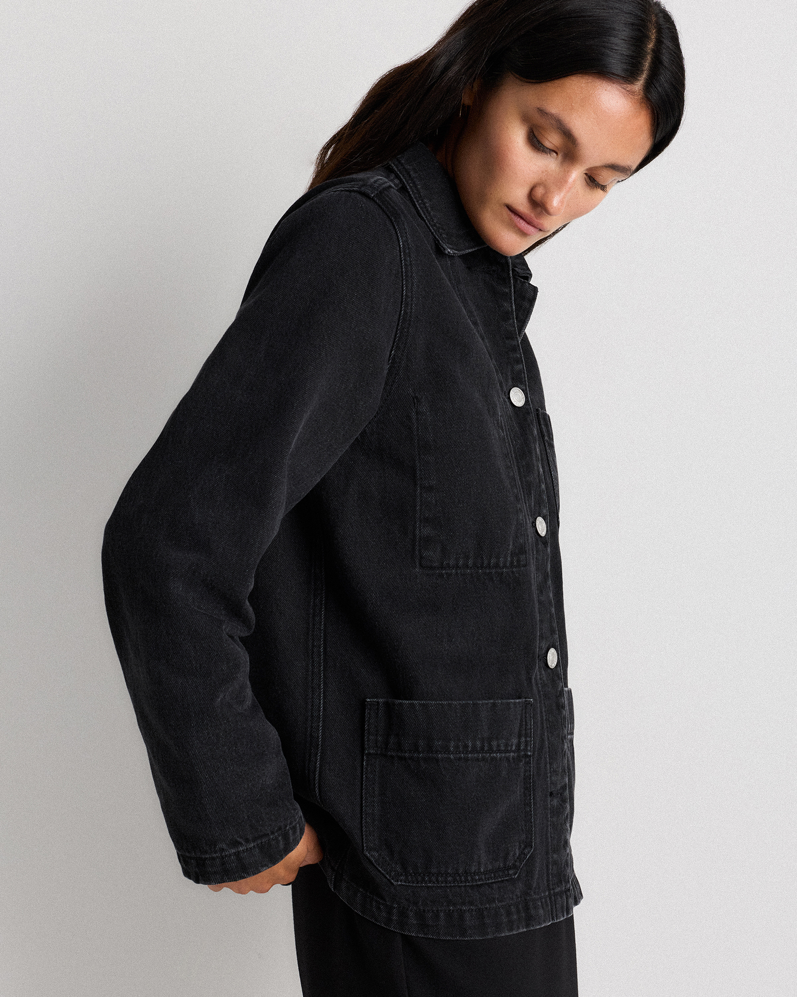 100% Organic Cotton Denim Chore Jacket — Image 18