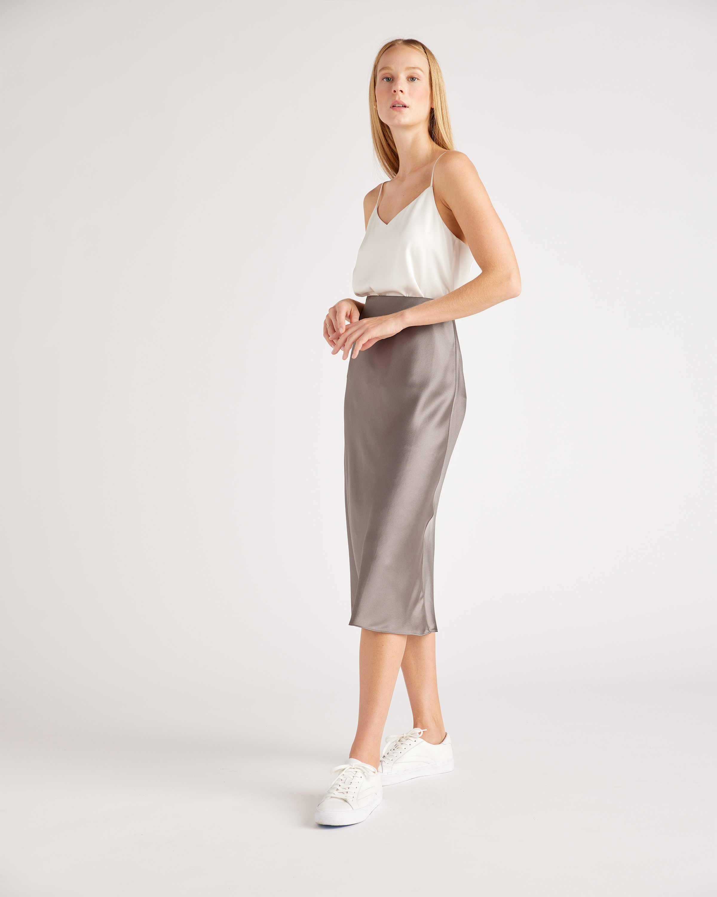 Washable Stretch Silk V-Neck Cami — Image 25