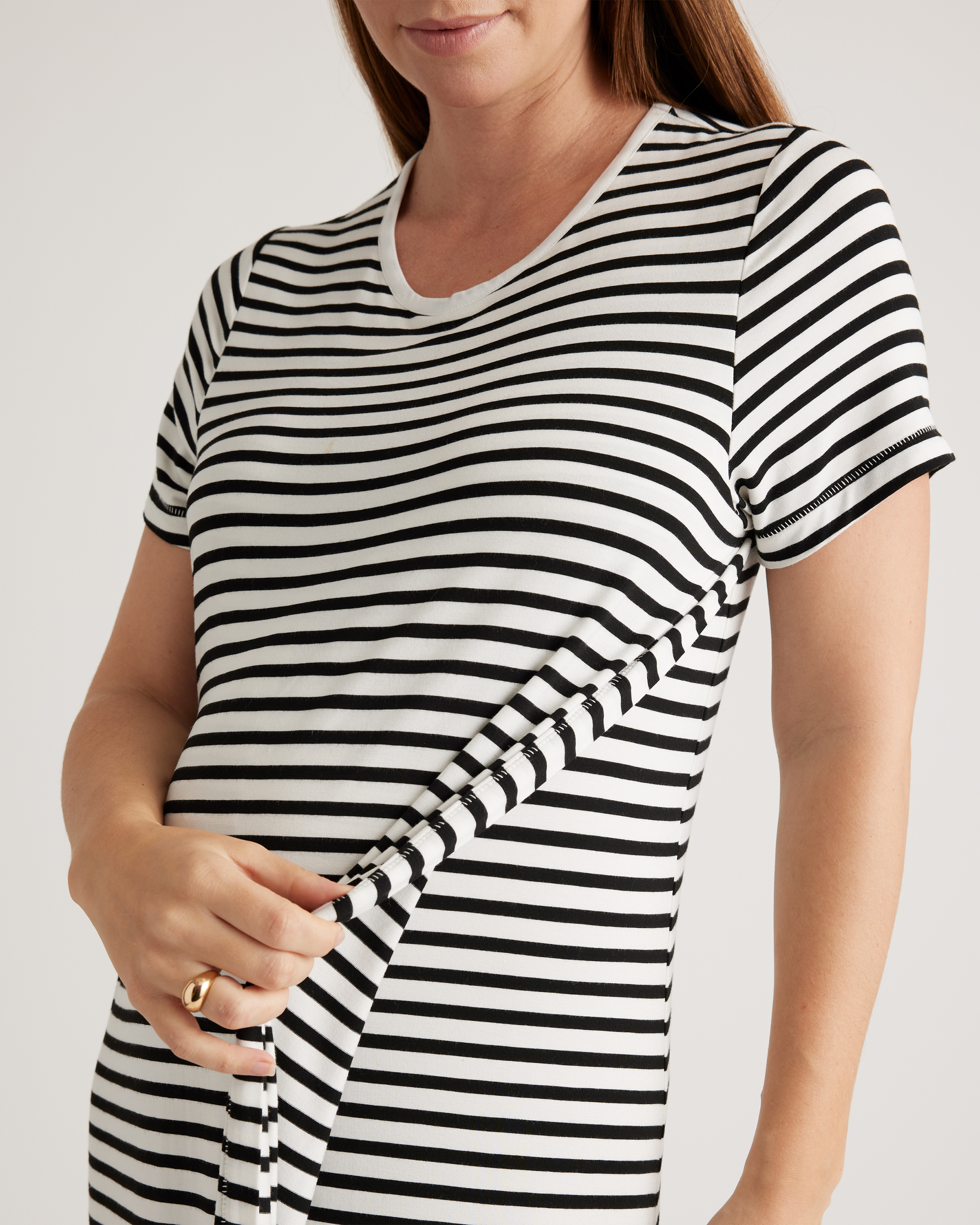 Bamboo Jersey Maternity & Nursing T-Shirt Dress — Image 9