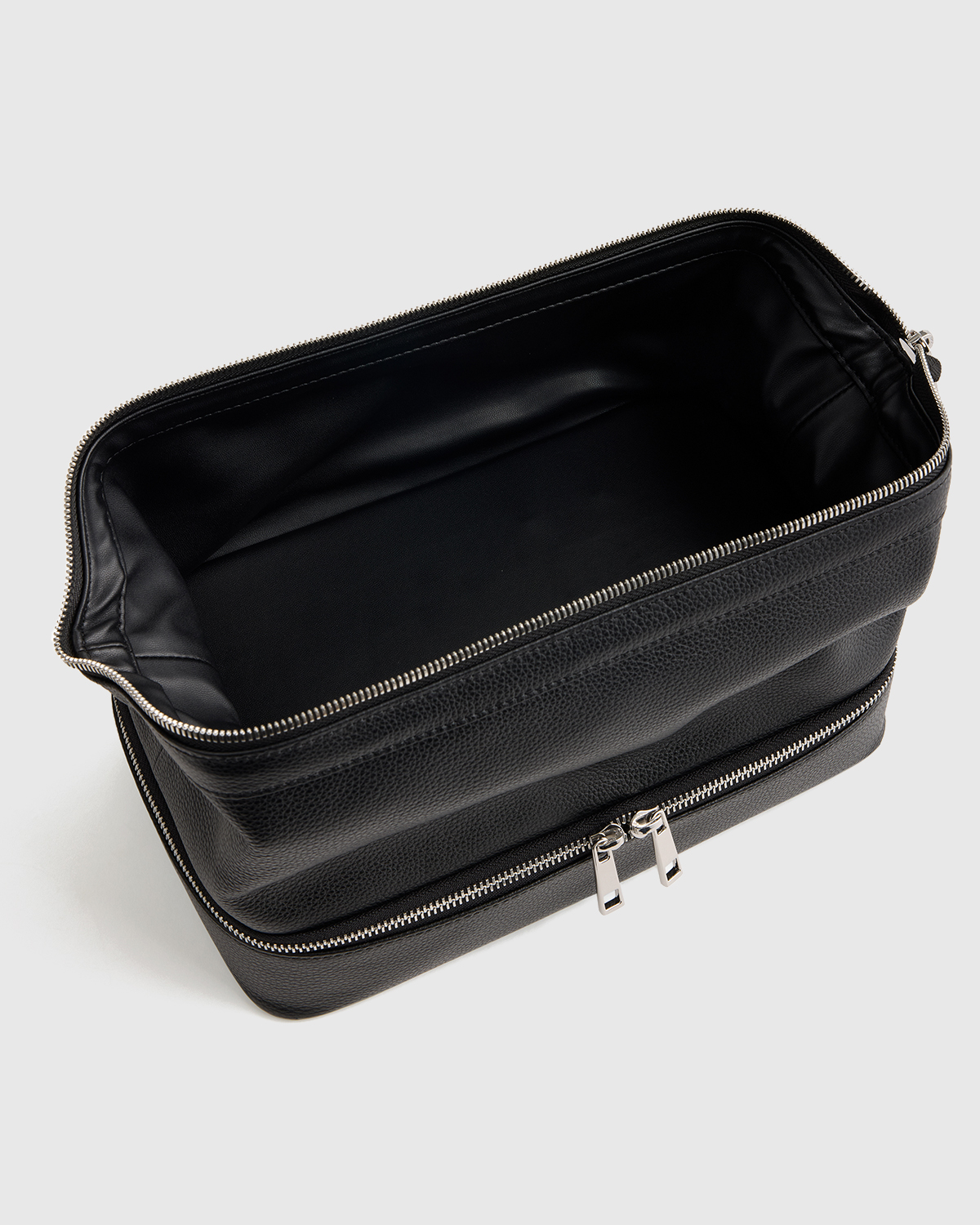 Italian Leather Dual Compartment Toiletry Bag — Image 26