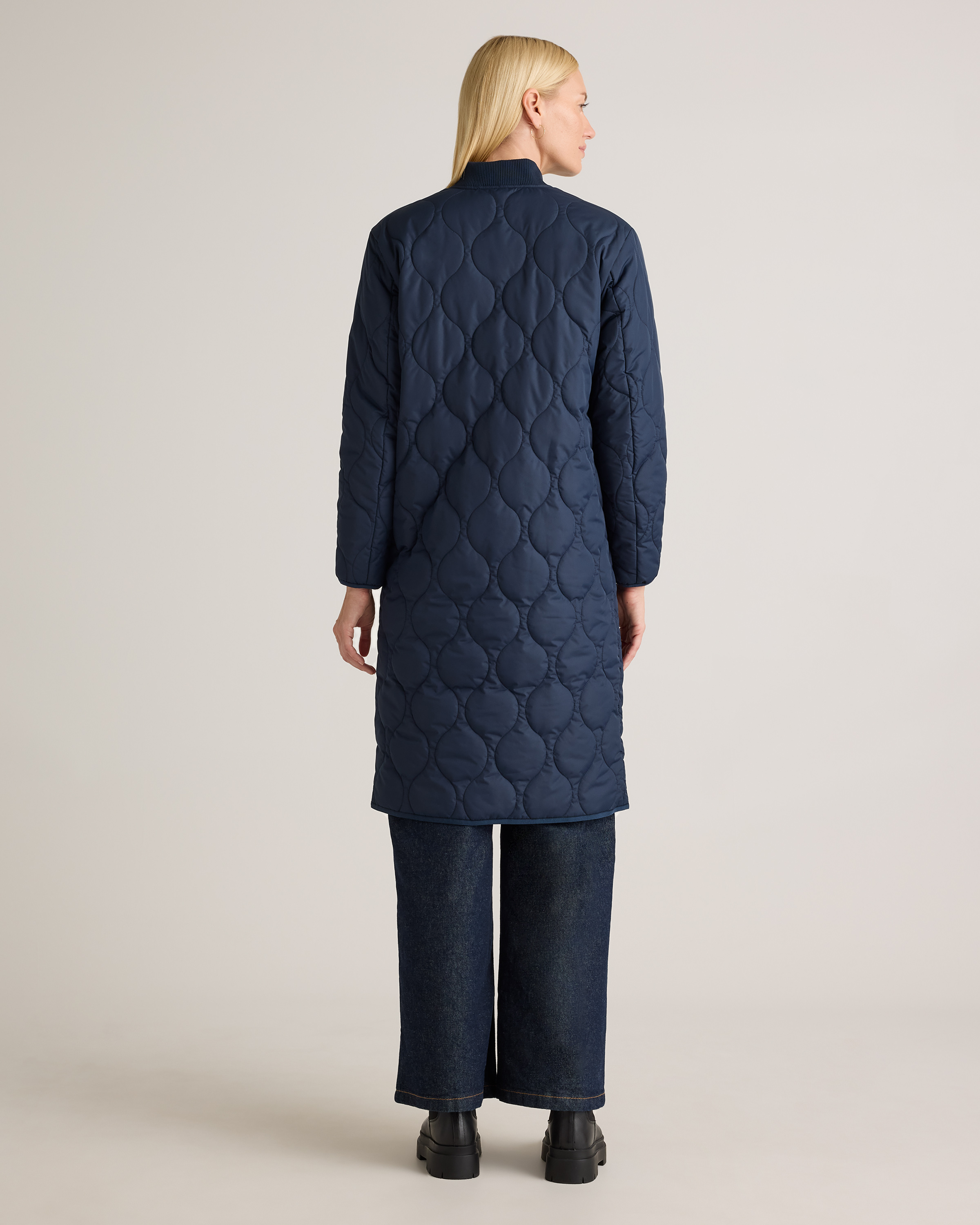 Featherless Quilted Puffer Long Coat — Image 31