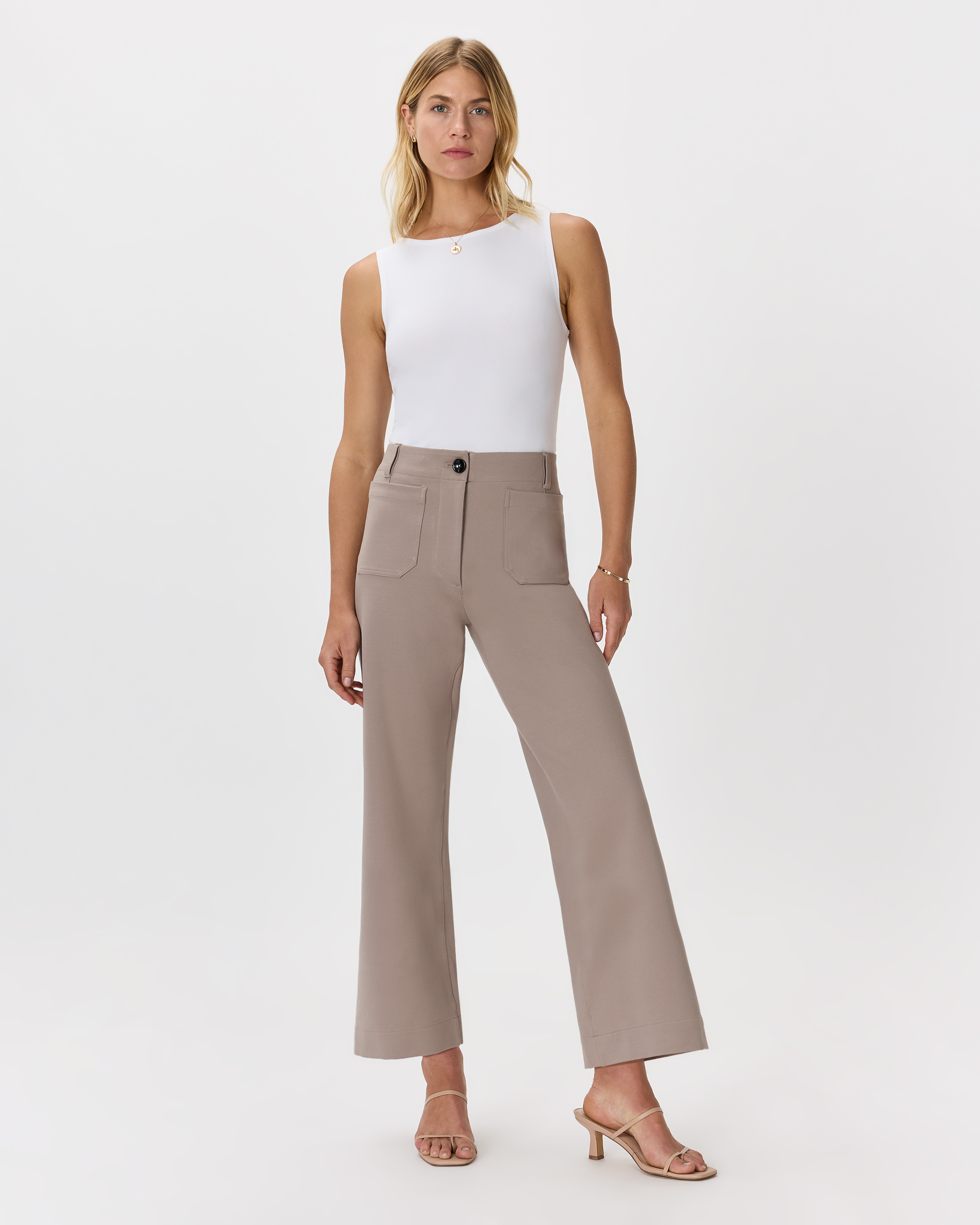 Ultra-Stretch Ponte Cropped Wide Leg Pants — Image 31