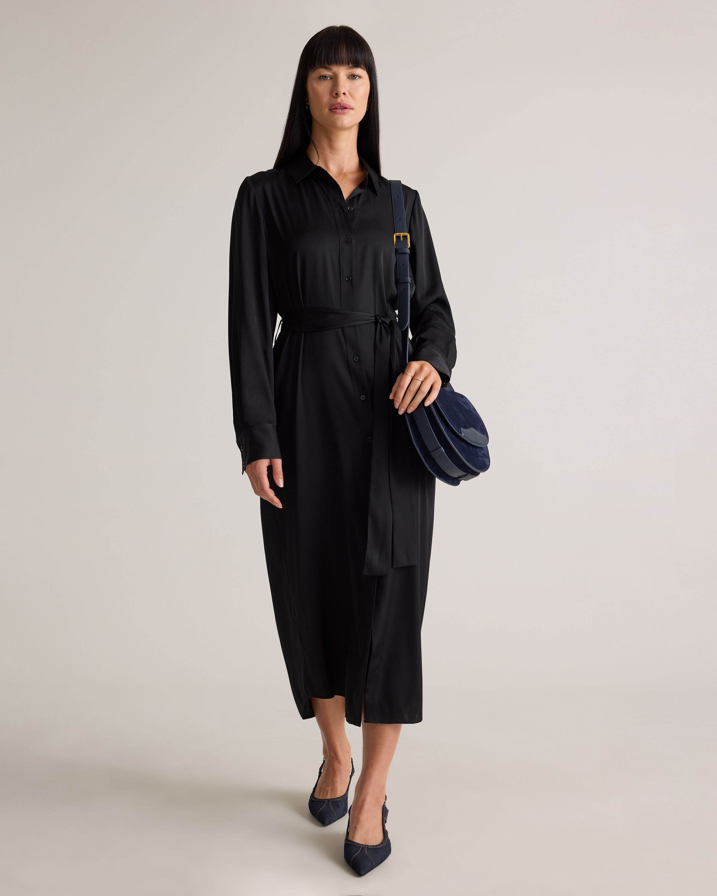 Washable Stretch Silk Maxi Shirt Dress — Image 16