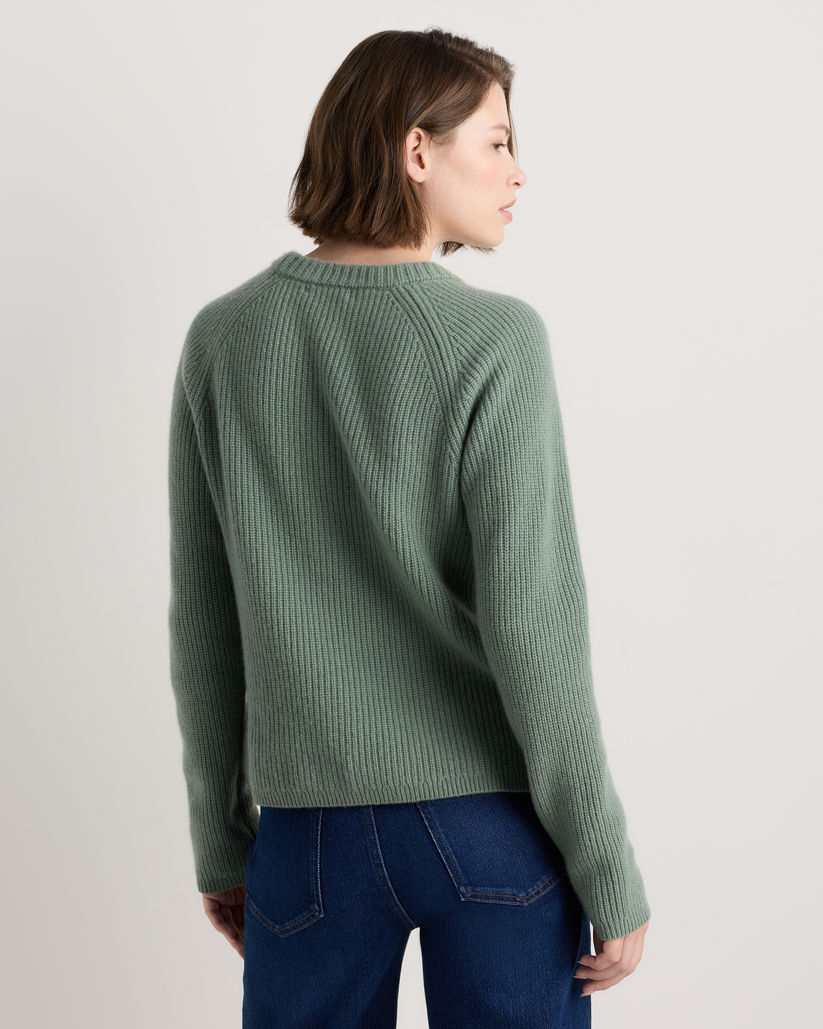 Mongolian Cashmere Fisherman Crewneck Sweater — Image 70