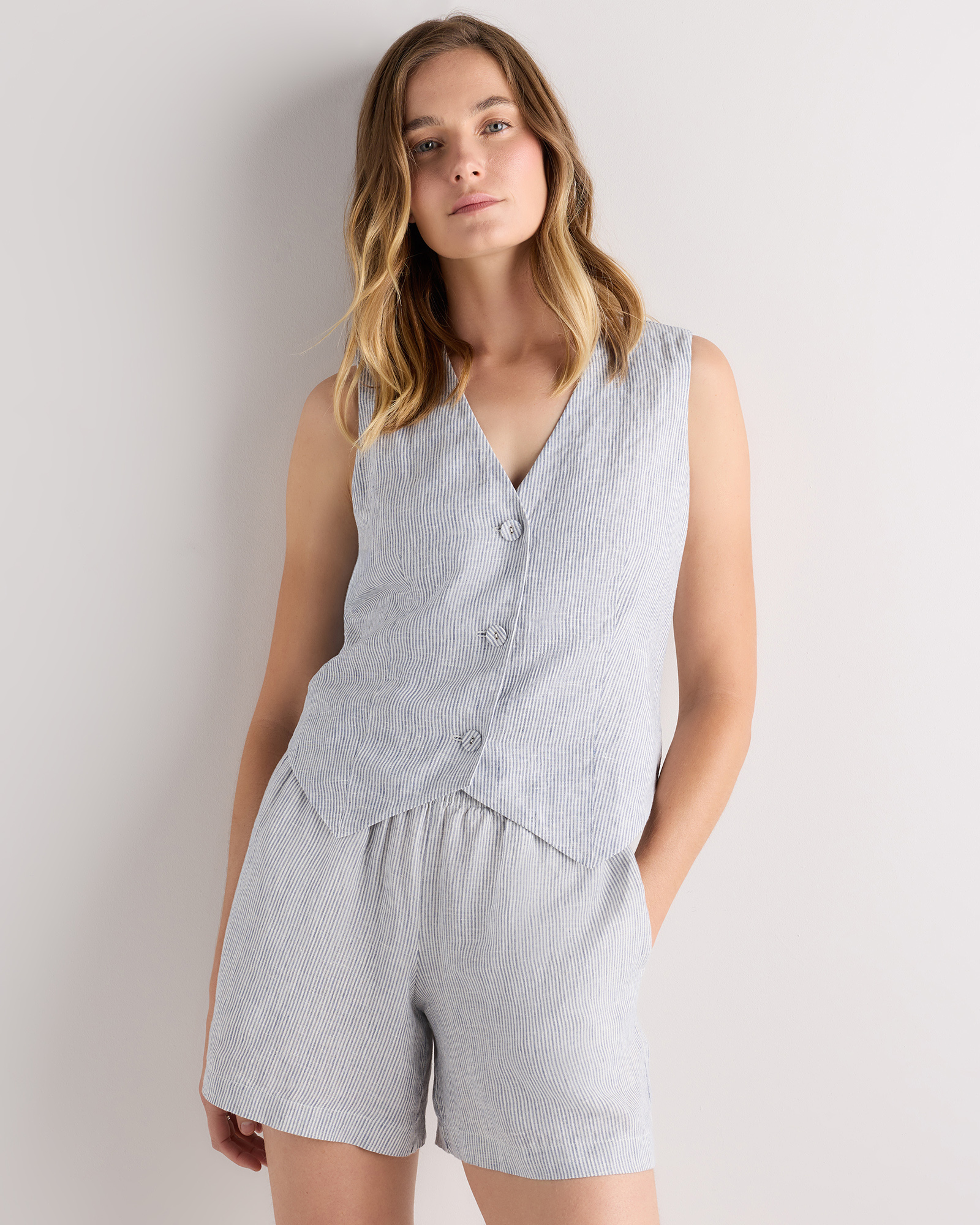 100% European Linen Vest — Image 19