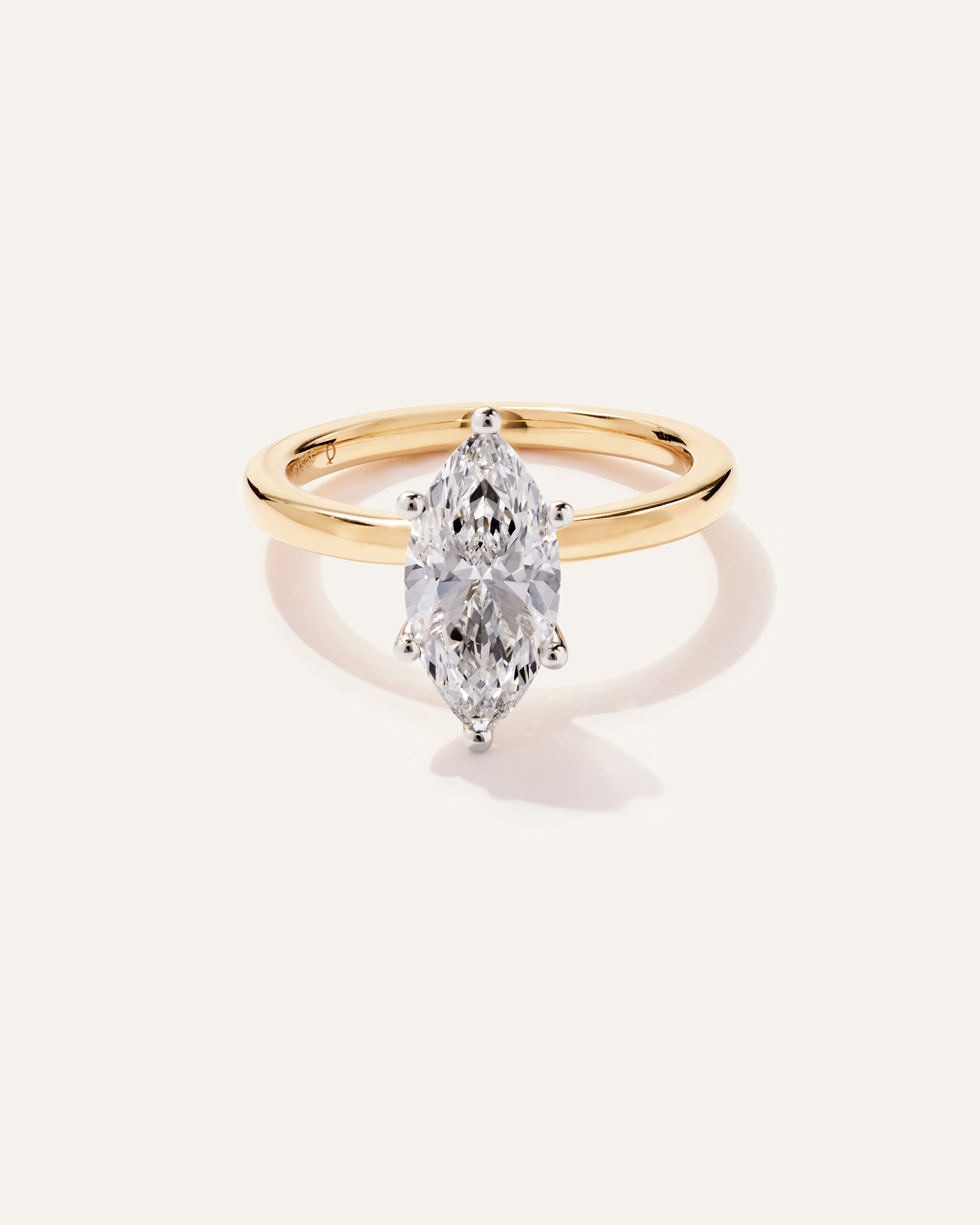 Lab Grown Diamond Marquise Comfort Fit Engagement Ring - 2ct — Image 6