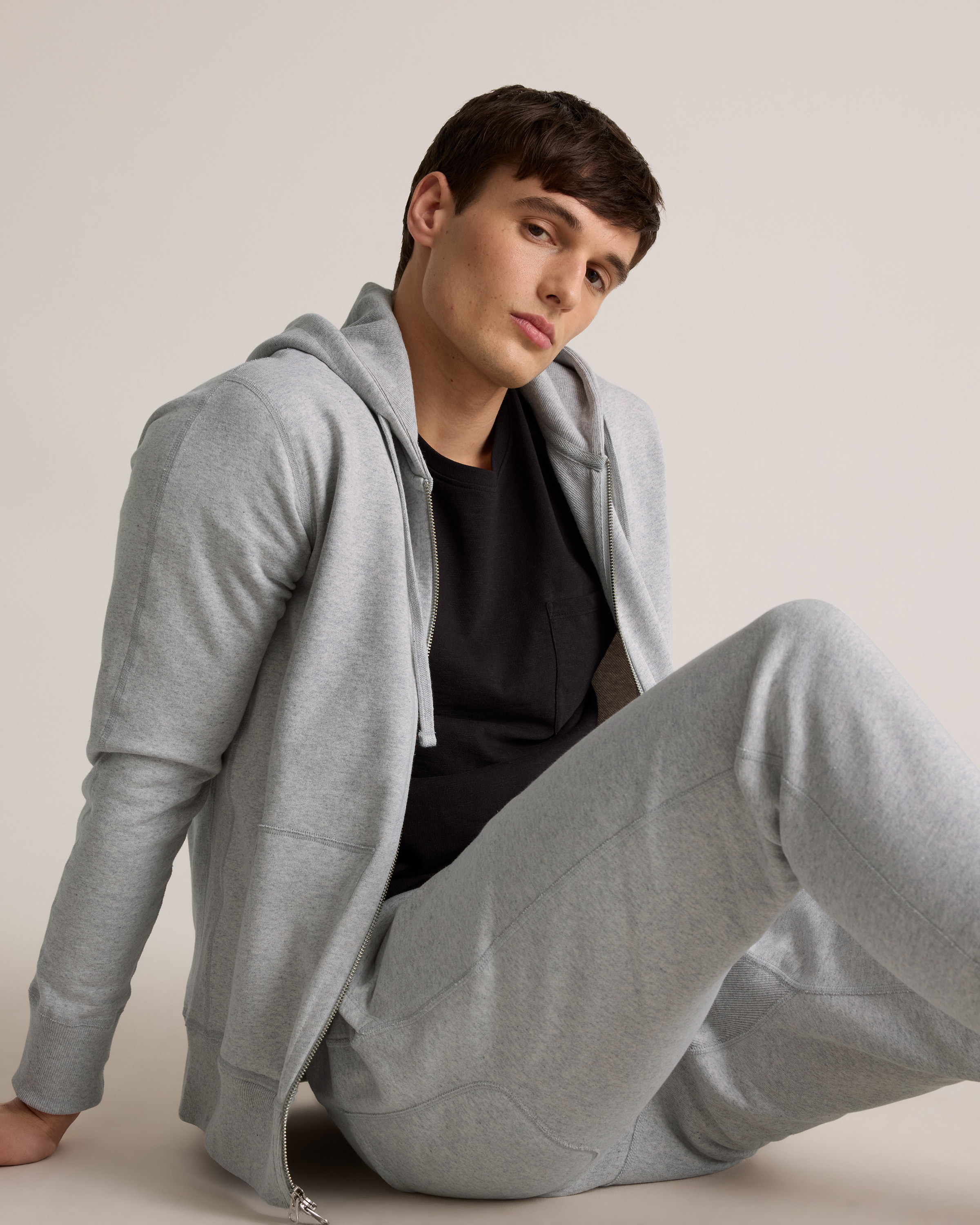 Organic Midweight French Terry Slim Joggers — Image 7