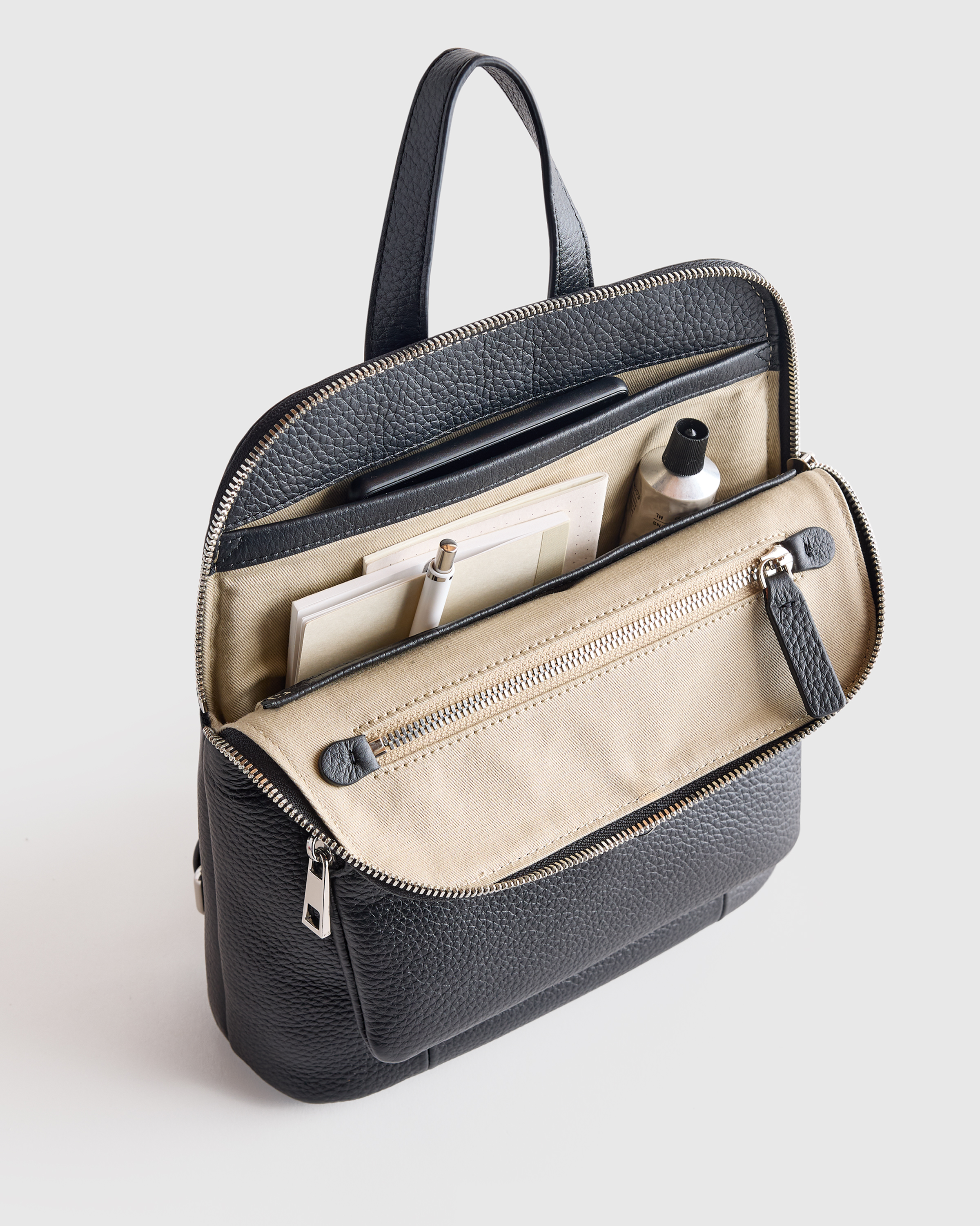 Italian Leather Mini Convertible Backpack — Image 5