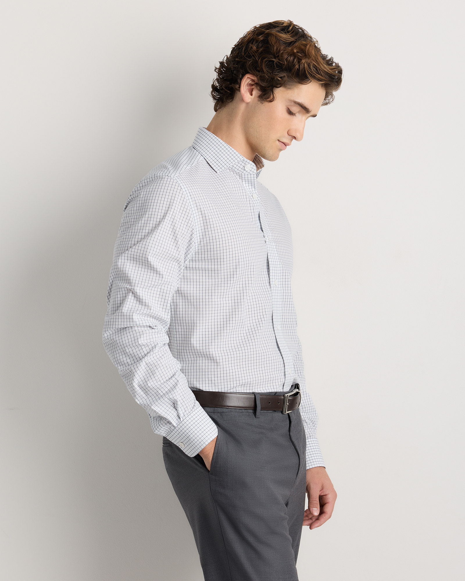 Organic Cotton Stretch Poplin Dress Shirt — Image 32